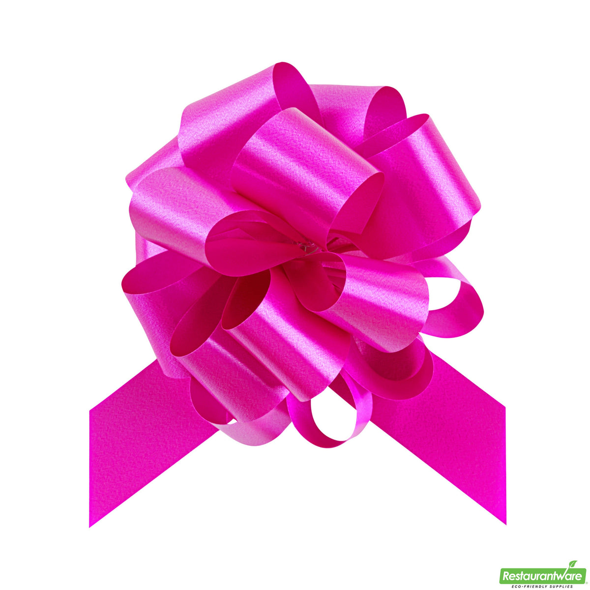 Bows, Pull, Gift Tek 5.50 Inch, Plastic, Hot Pink Satin,100 - 10 COUNT