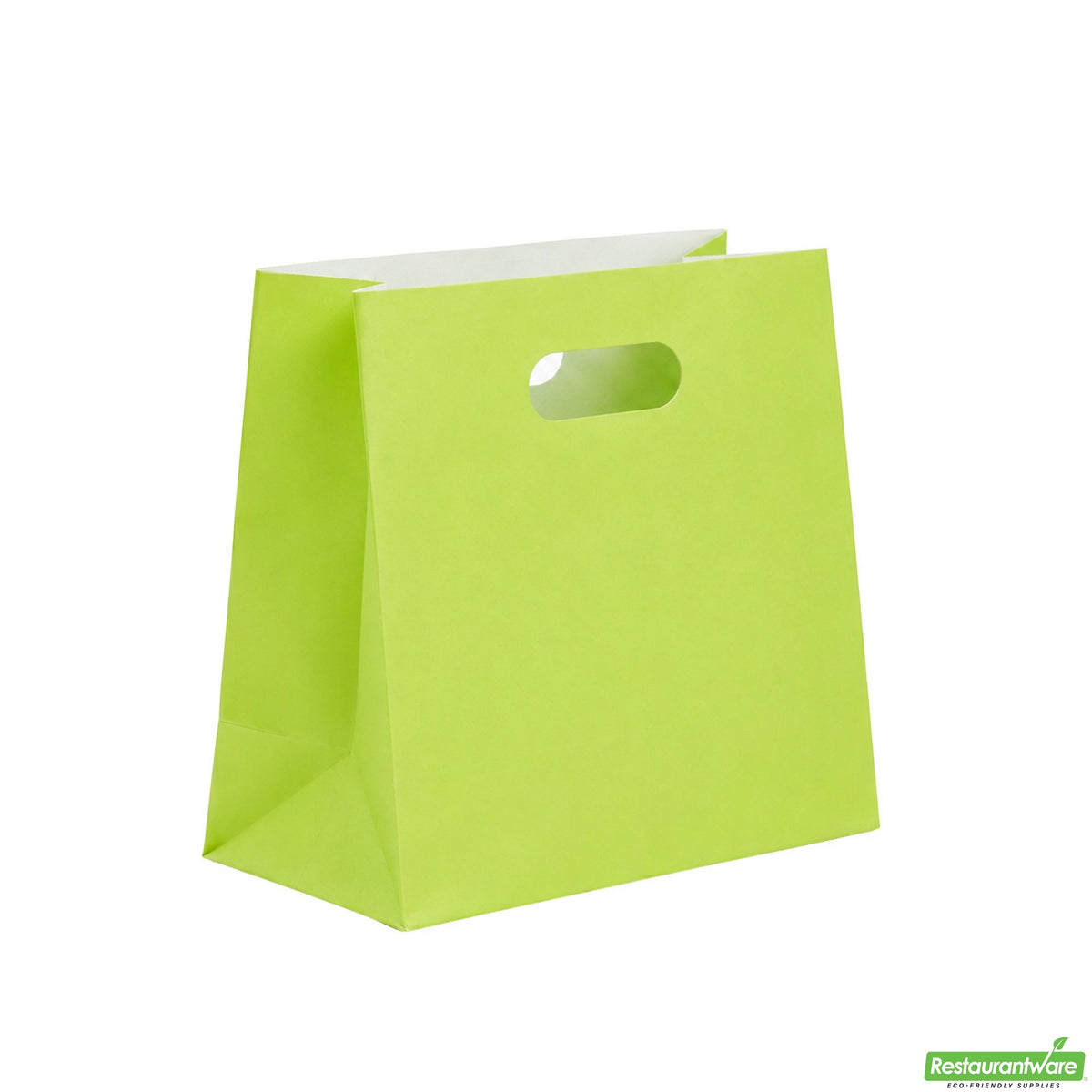 Bags, Take-Out, Bag Tek 11 x 7 x 11 Inch, Paper, Eco Green, Rectangular, with Handles,100 - 1 COUNT