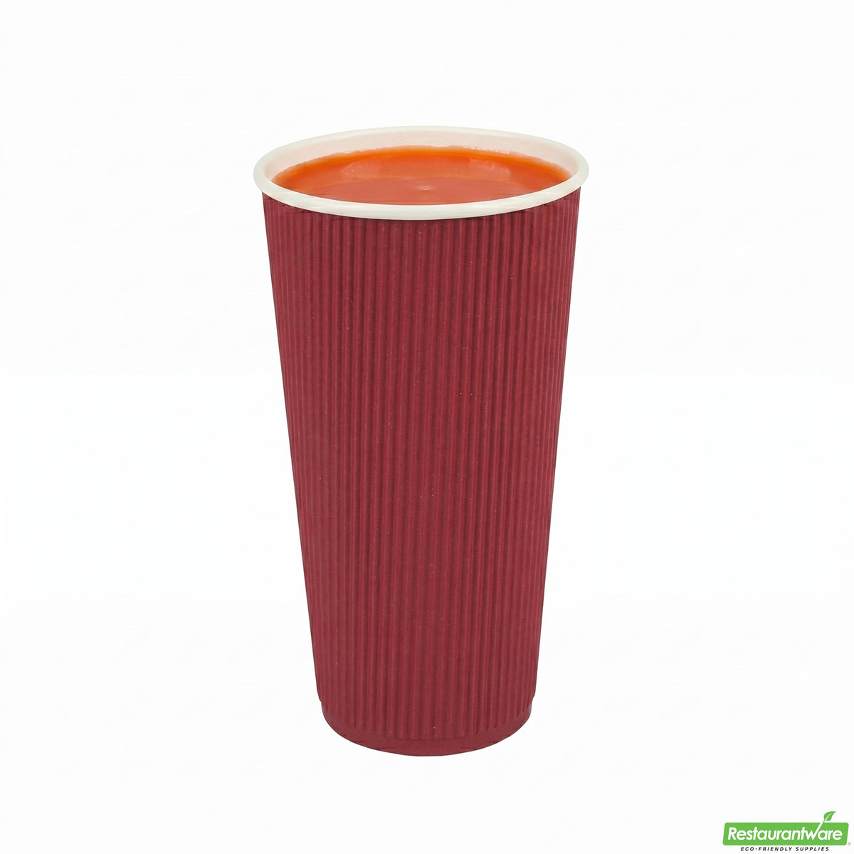 Cups, Hot, 20 Ounce, Paper, Crimson, Ripple Wall,1 - 250 COUNT