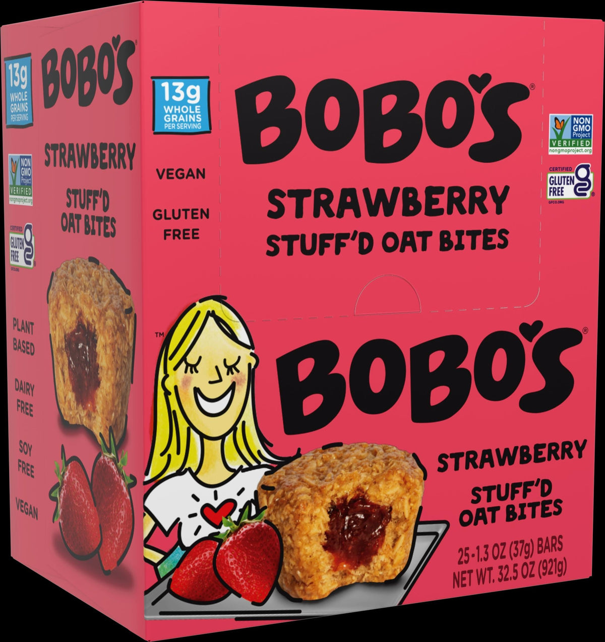 Oat Bites, Stuffed, Strawberry,3 - 25 EACH