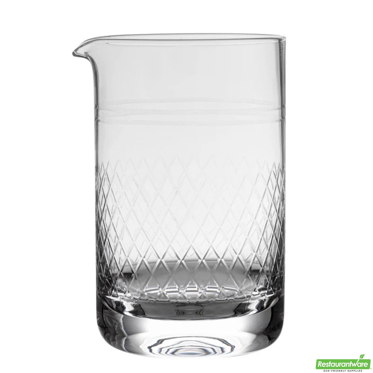 Glass, Mixing, Bar Lux 30 Ounce, Crystal, Hand-Blown, with Diamond Cut Pattern, 30 Ounce,1 - 1 EACH