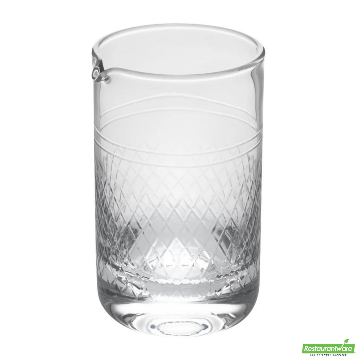 Glass, Mixing, Bar Lux 17 Ounce, Crystal, Hand-Blown, with Diamond Cut Pattern, 17 Ounce,1 - 1 EACH