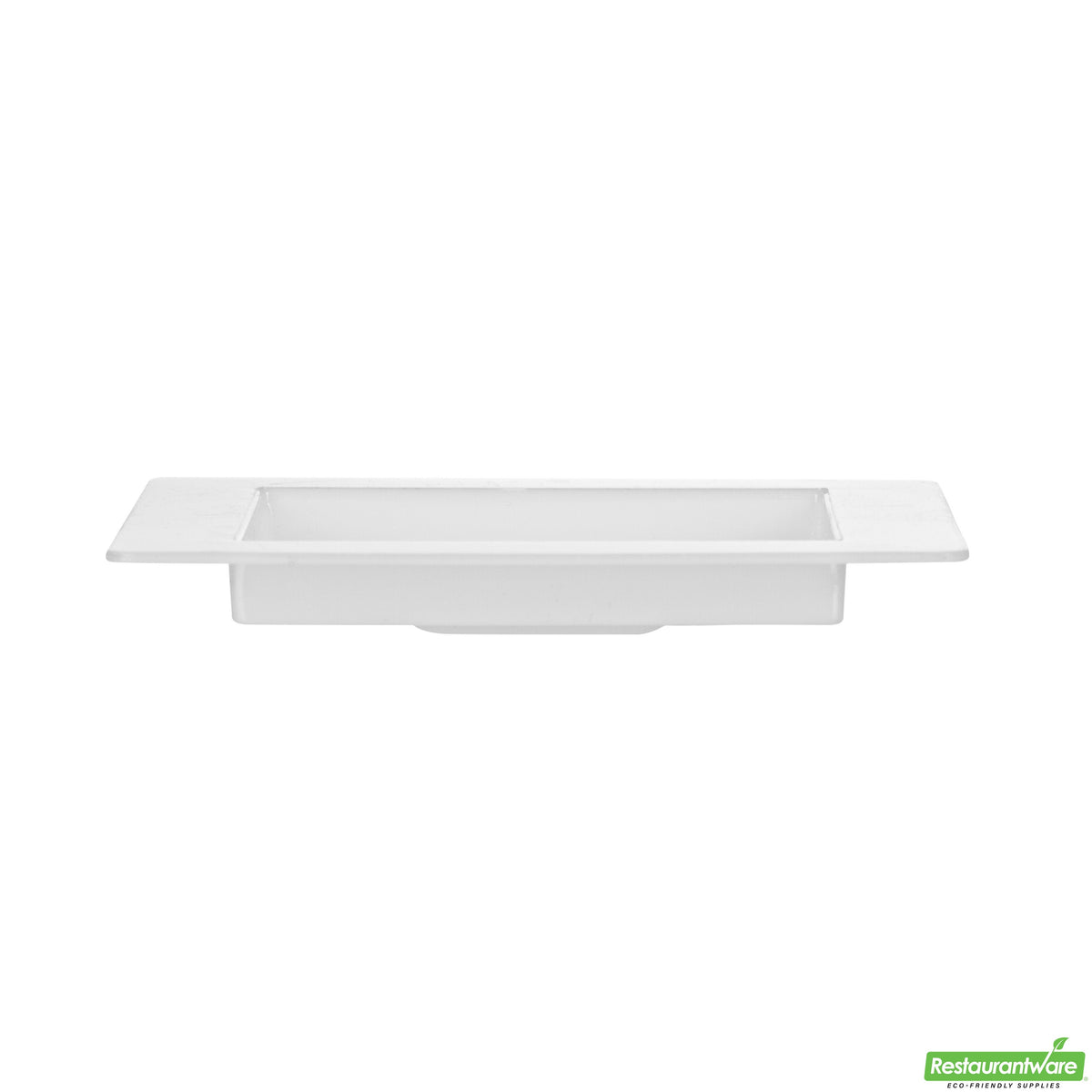 Plates, Edge Appetizer, 2.75 Inch, Plastic, White, Square Raised-Edge, Heavyweight, 2.75 Linear Inch,1 - 100 COUNT