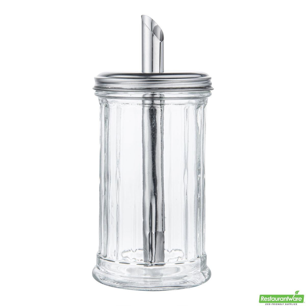 Pourer, Sugar, 11 Ounce, Glass, with Spout Lid,1 - 1 EACH