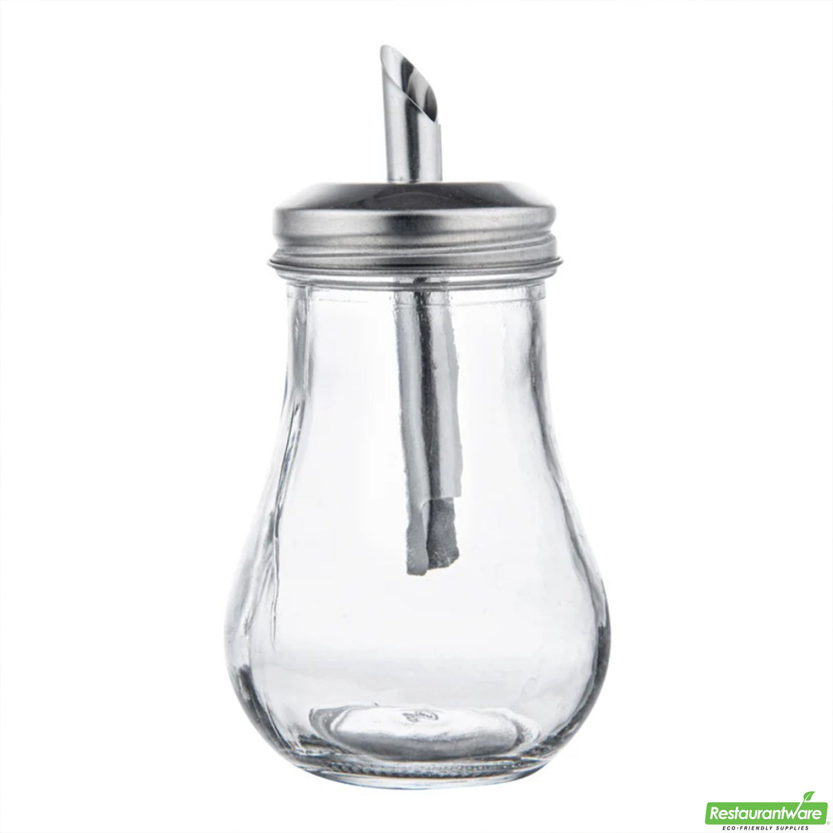 Pourer, Sauce/Sugar, 6 Ounce, Glass, with Spout Lid,1 - 1 EACH