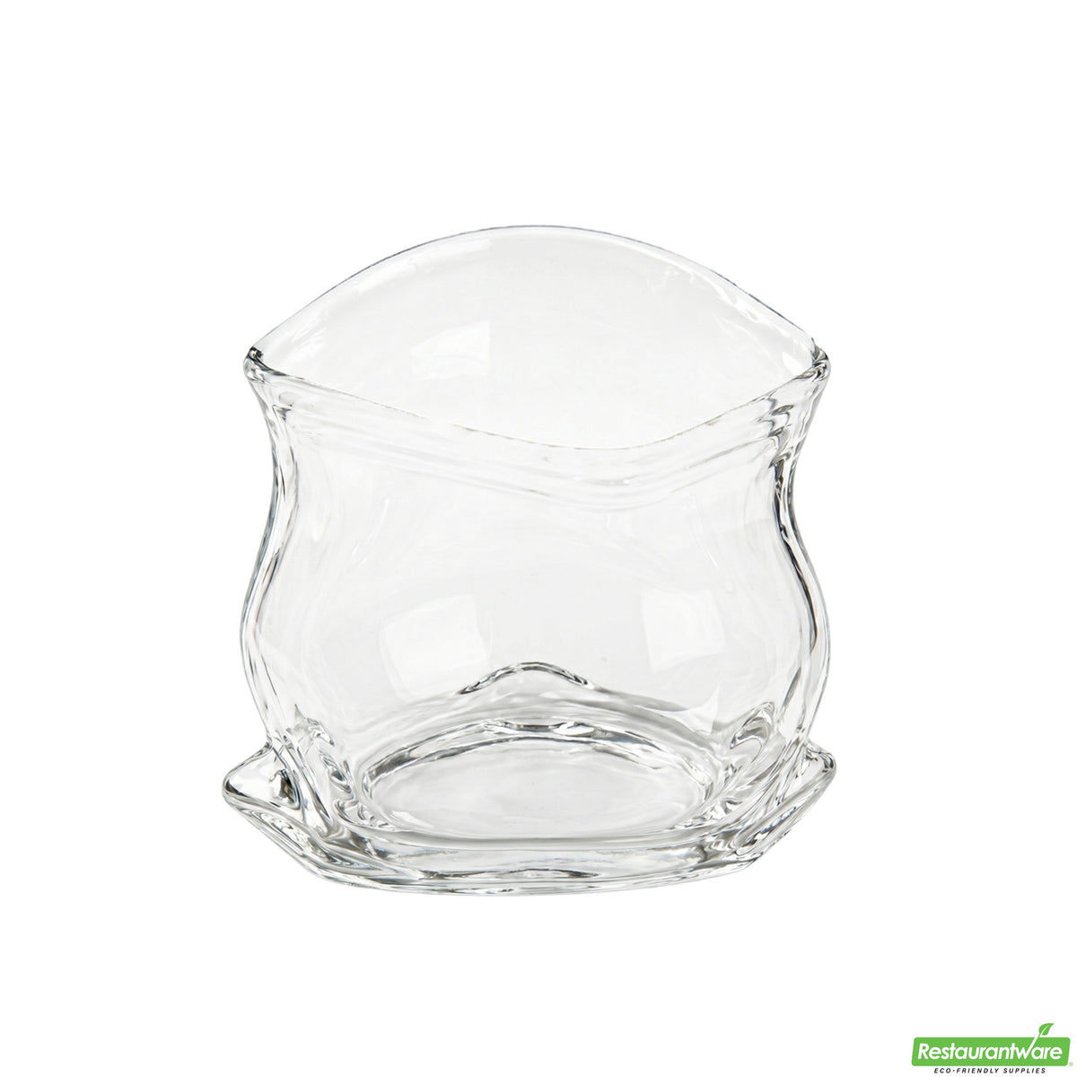Bowl, Glass, 8 Ounce, Clear, Unzipped Bag-Shaped, 3.25 x 2.75 x 3.25 Inch,1 - 1 EACH