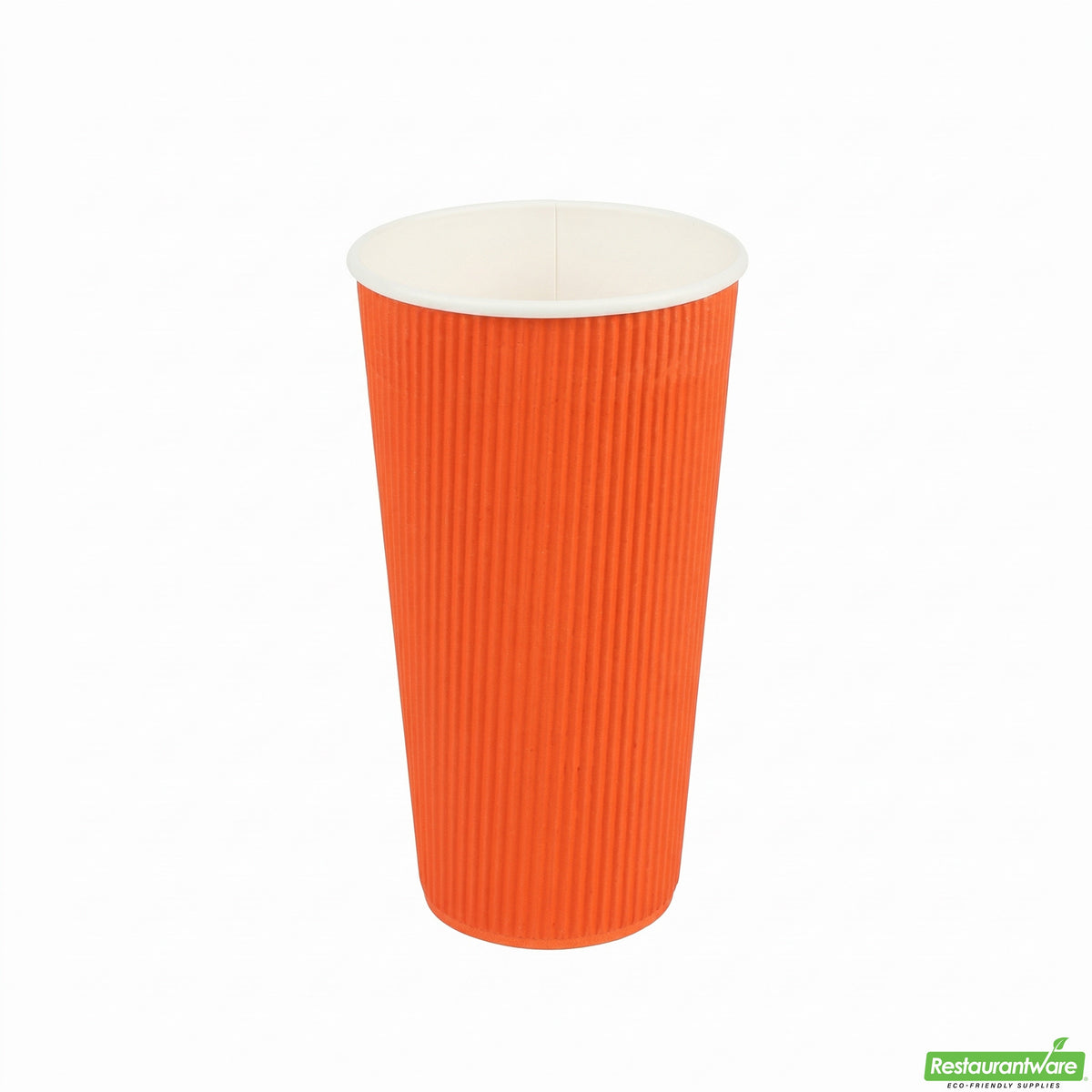Cups, Hot, 20 Ounce, Paper, Tangerine, Ripple Wall,1 - 250 COUNT