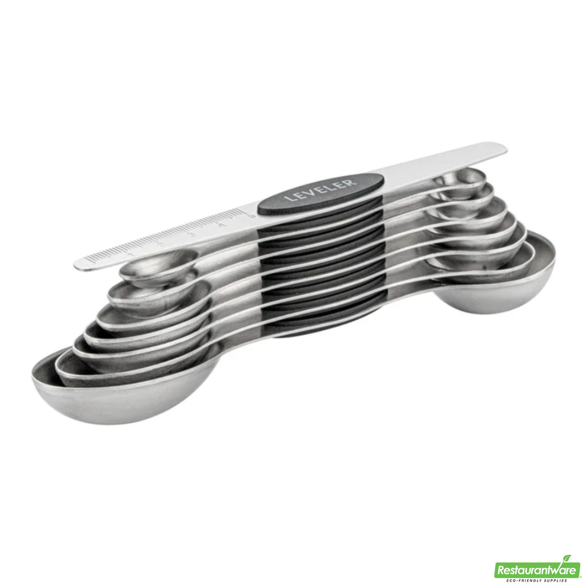 Spoon Set, Measuring, Met Lux, 8-Piece, Black, Stainless Steel, Magnetic,1 - 1 EACH