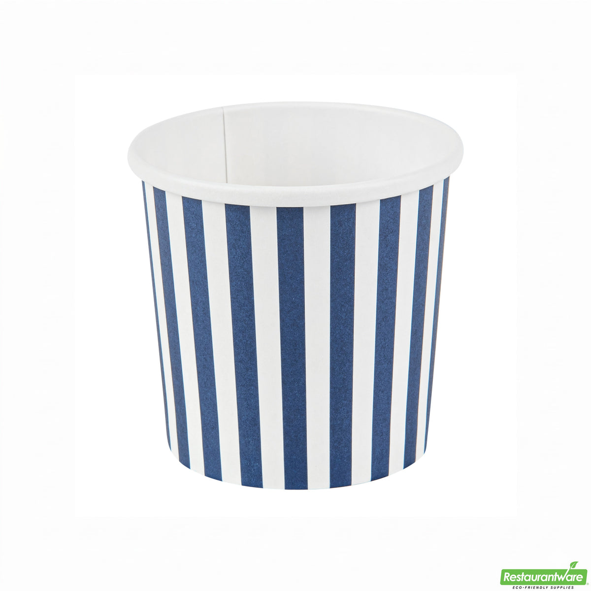Containers, Soup, Bio Tek 12 Ounce, Paper, Blue & White, 3.50 x 3.50 x 3.50 Inch, Round,8 - 25 COUNT