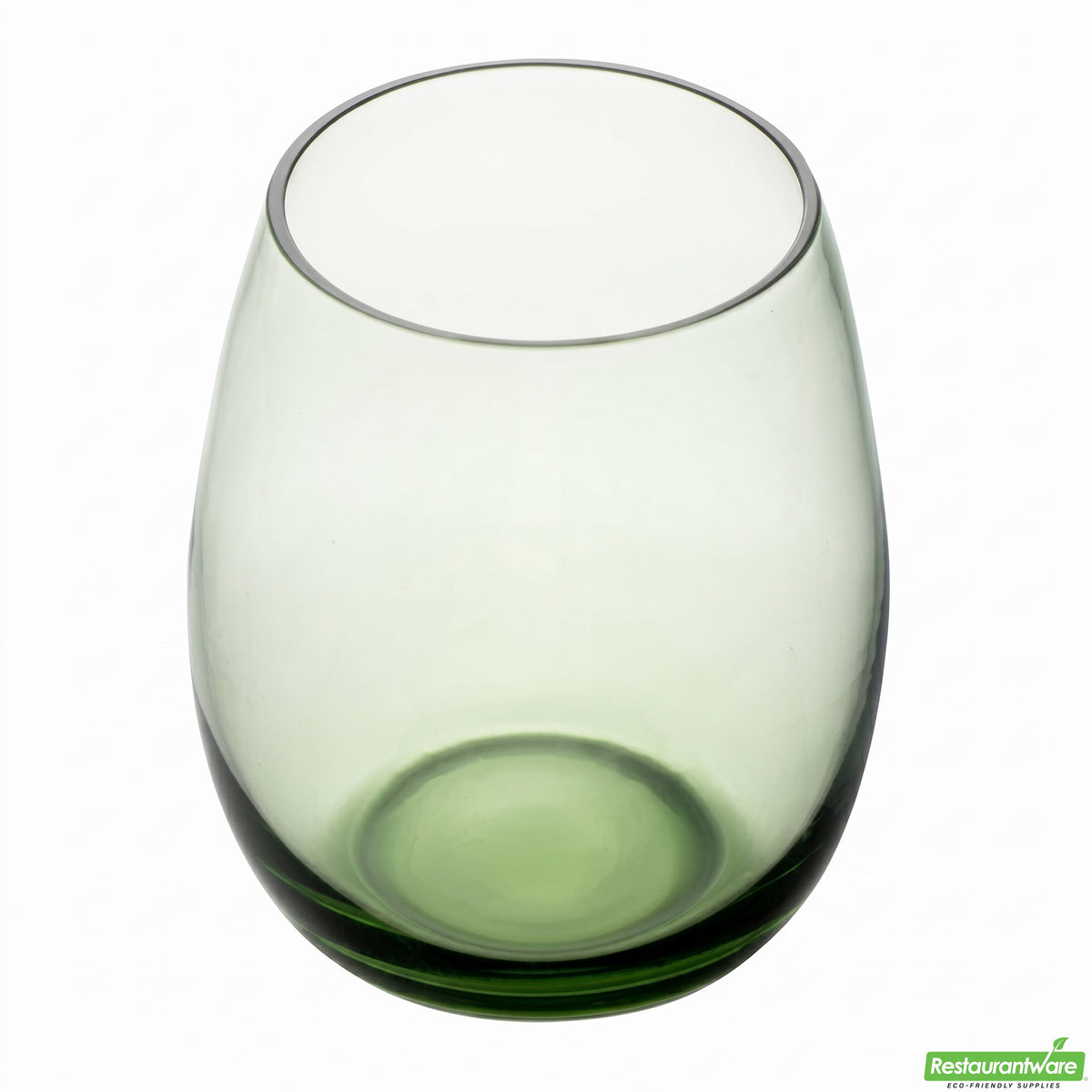 Glasses, Wine, Vetri, 15 Ounce, Green, Stemless, 3.75 x 3.75 x 4.25 Inch,4 - 6 COUNT