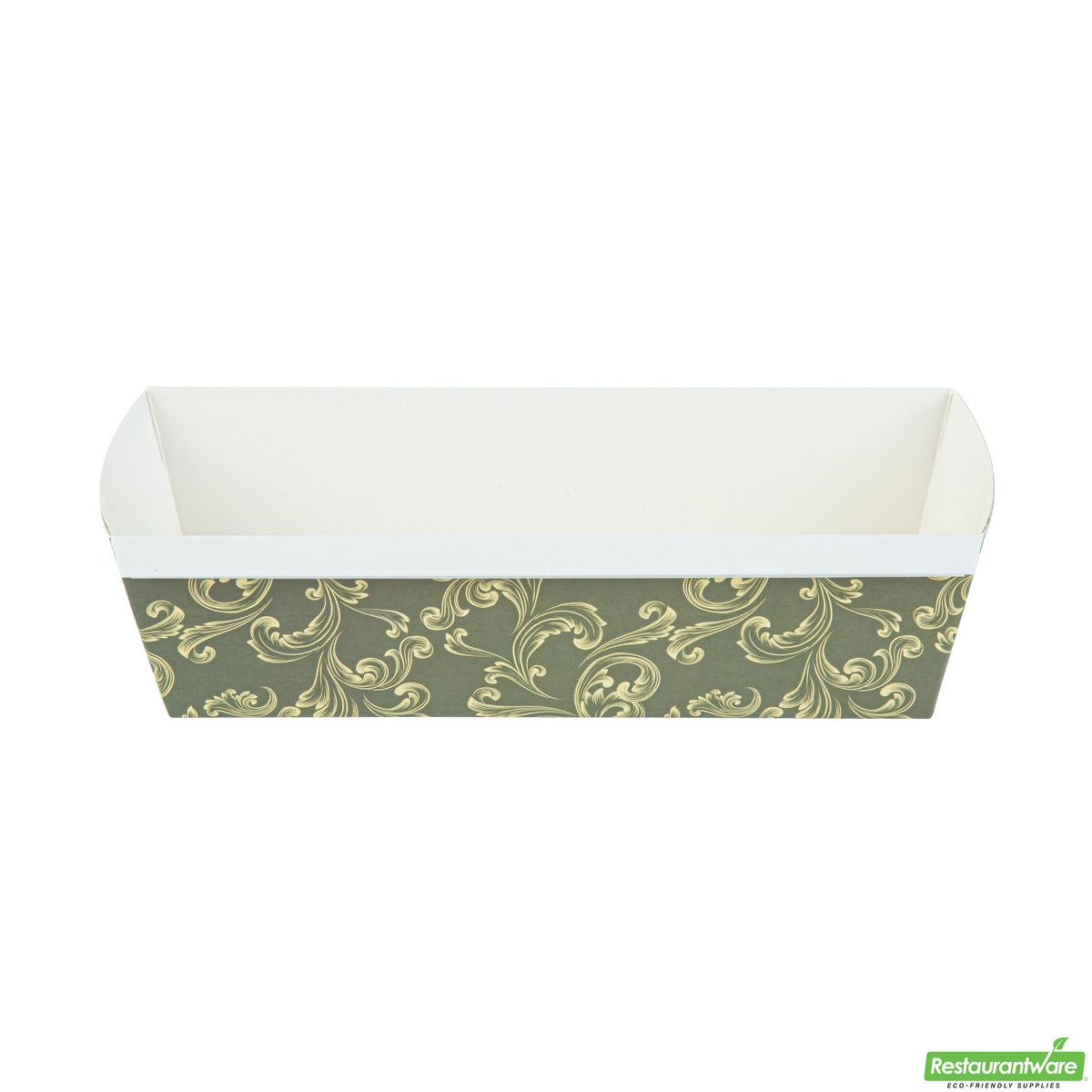 Pans, Loaf, Bake Tek 54 Ounce, Greaseproof Paper, Dark Green Vintage Floral, 10.25 x 3.5 x 2.5 Inch,4 - 25 COUNT