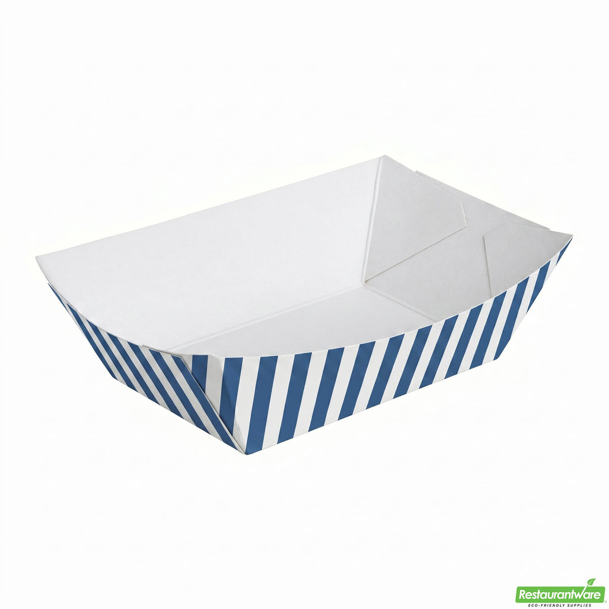 Boats, Bio Tek 4.25 x 2.75 x 1.50 Inch, Paper, Blue & White Stripe, 0.50 Pound, #50,8 - 50 COUNT