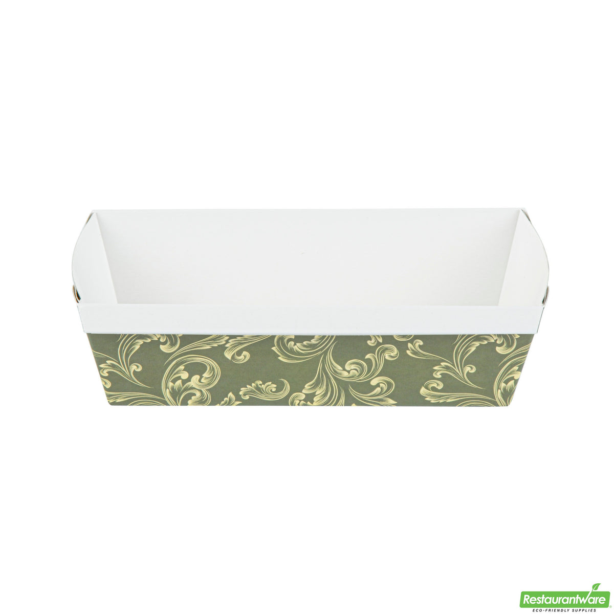 Pans, Loaf, Bake Tek 32 Ounce, Greaseproof Paper, Dark Green Vintage Floral, 8 x 3.75 x 2.25 Inch,4 - 25 COUNT