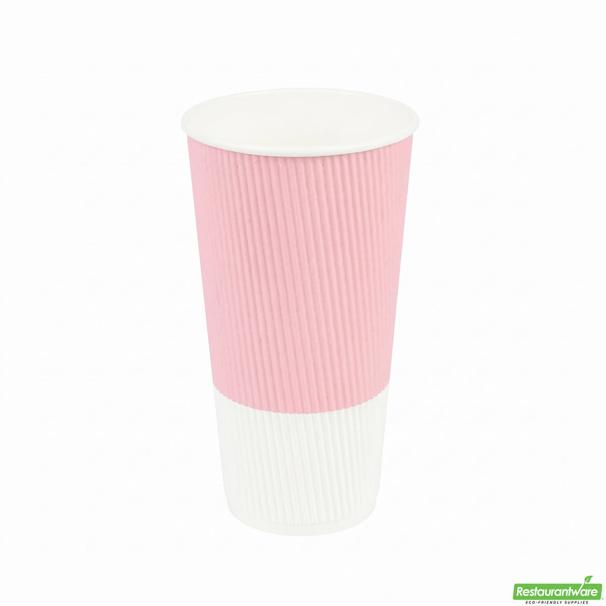 Cups, Hot, 20 Ounce, Paper, Light Pink, Ripple Wall,1 - 250 COUNT