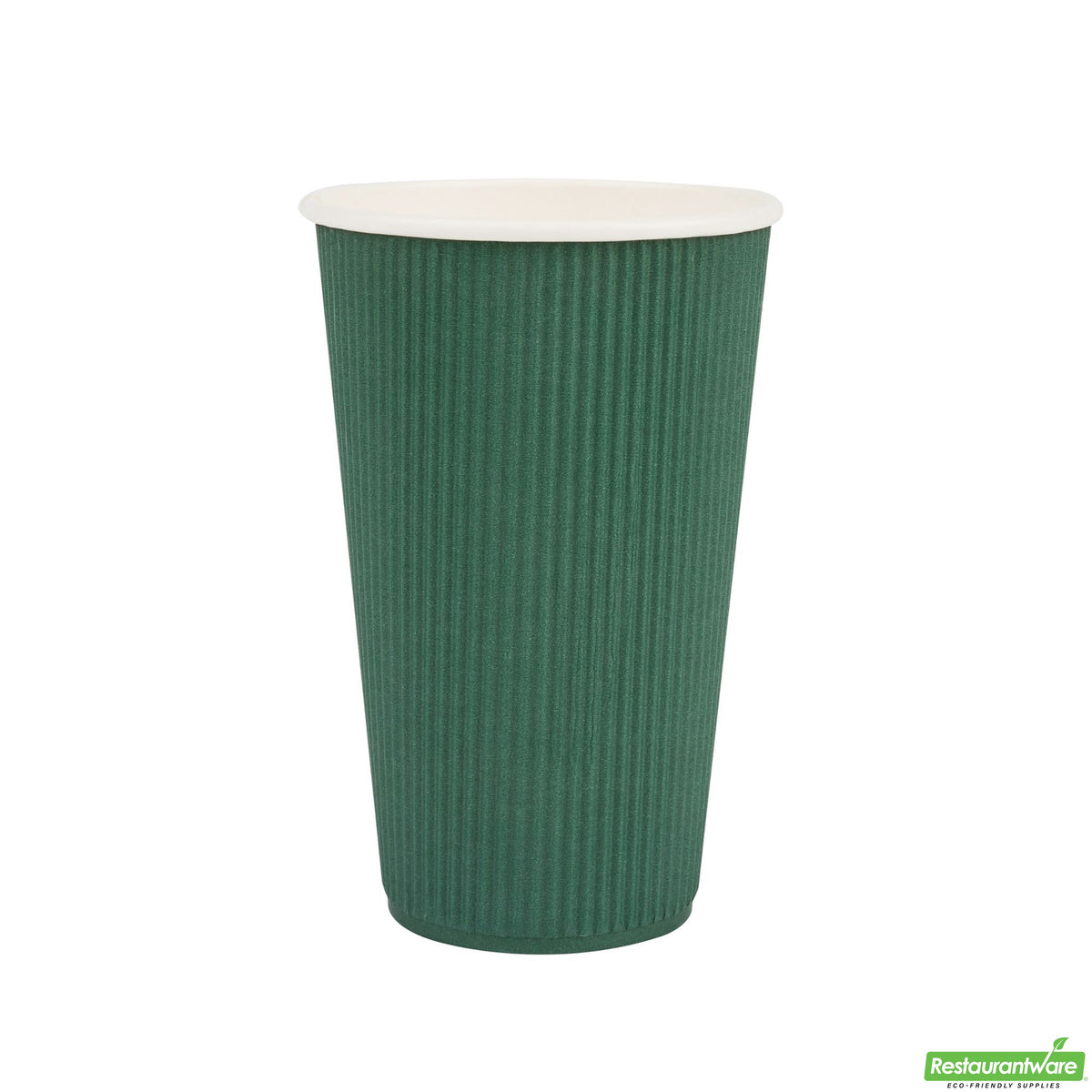 Cups, Hot, 16 Ounce, Paper, Forest Green, Ripple Wall,1 - 500 COUNT