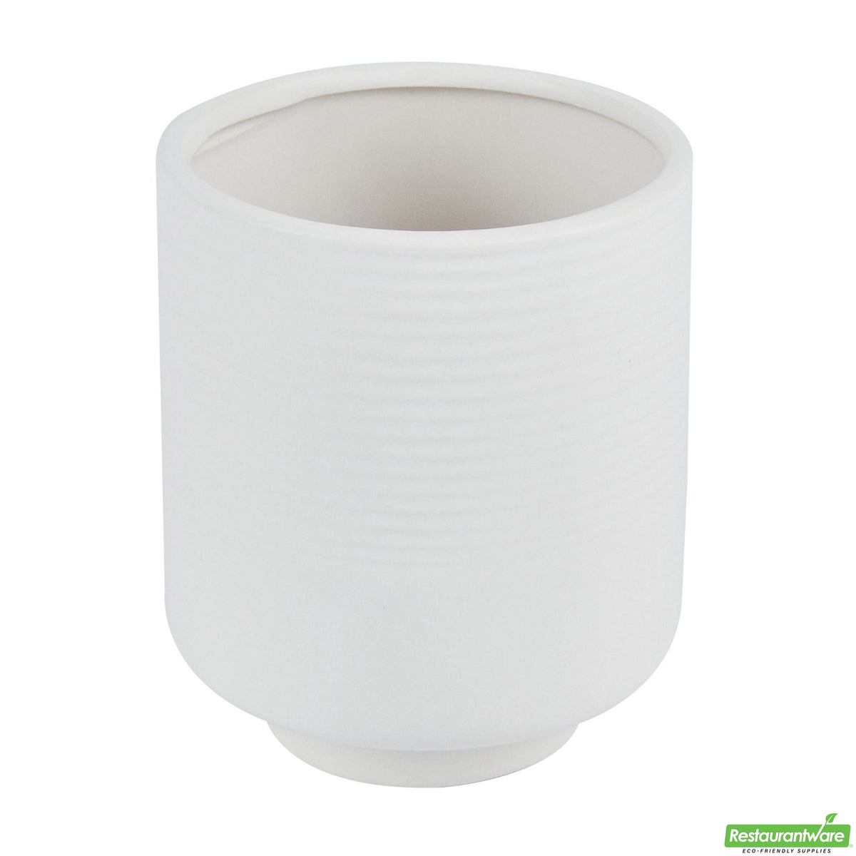 Vase, Table Art, 4.50 x 4.50 x 5 Inch, Ceramic, White, Tea Cup Shape,1 - 1 EACH