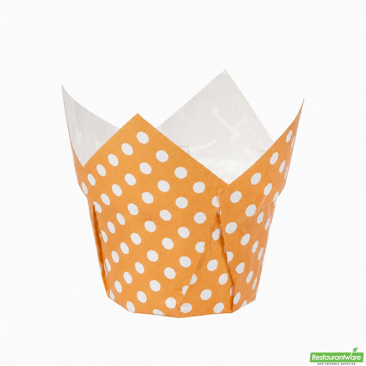 Cups, Baking, 1.7 Ounce, Paper, Hot Orange Polka Dot, Petal, 1.7 Ounce,1 - 200 COUNT