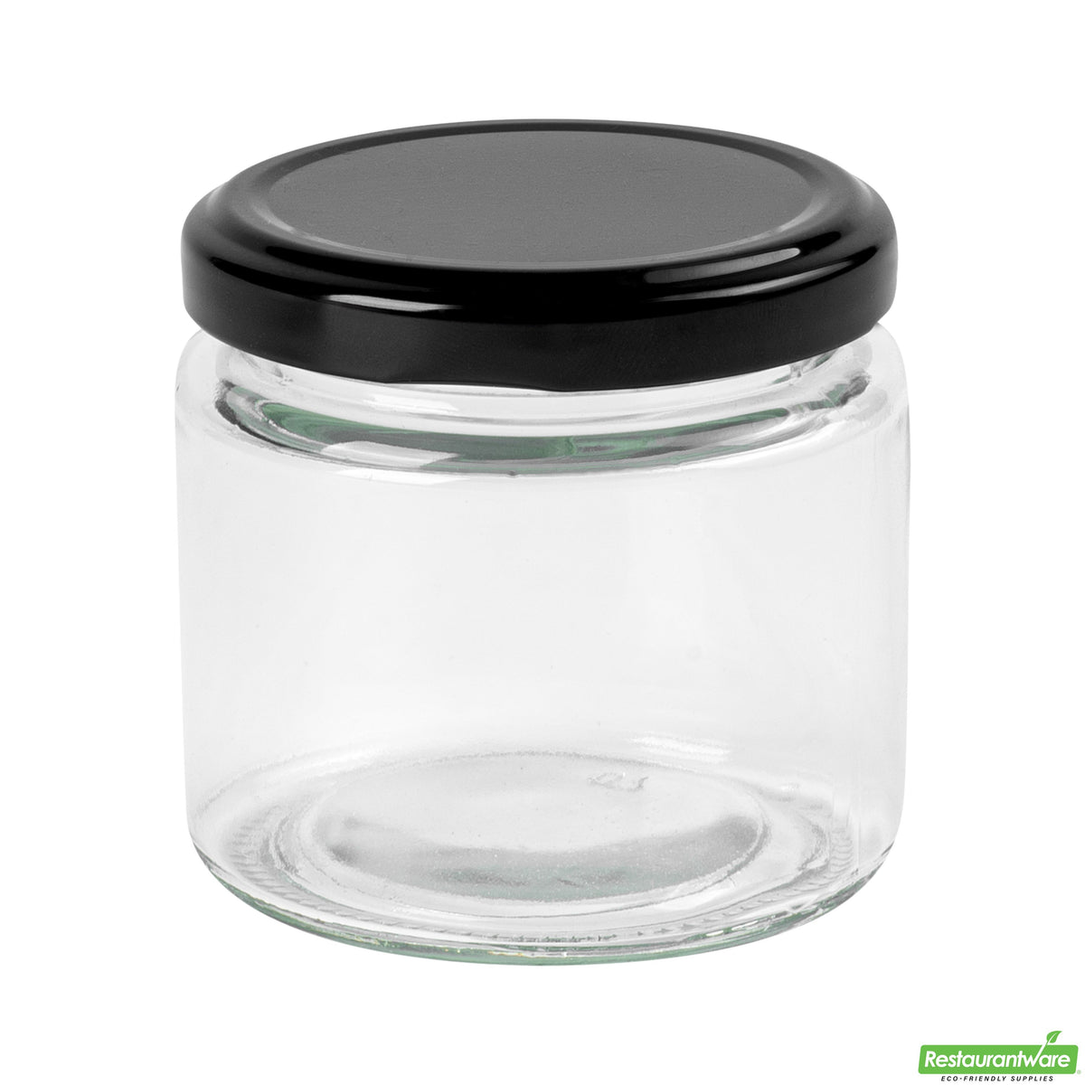 Jars, Storage, Vetri 6 Ounce, Glass, includes Black Metal Lid,10 - 10 COUNT