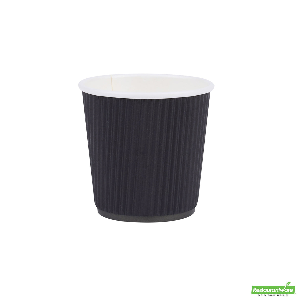 Cups, Hot, 4 Ounce, Paper, Black, Ripple Wall, 4 Ounce,1 - 500 COUNT