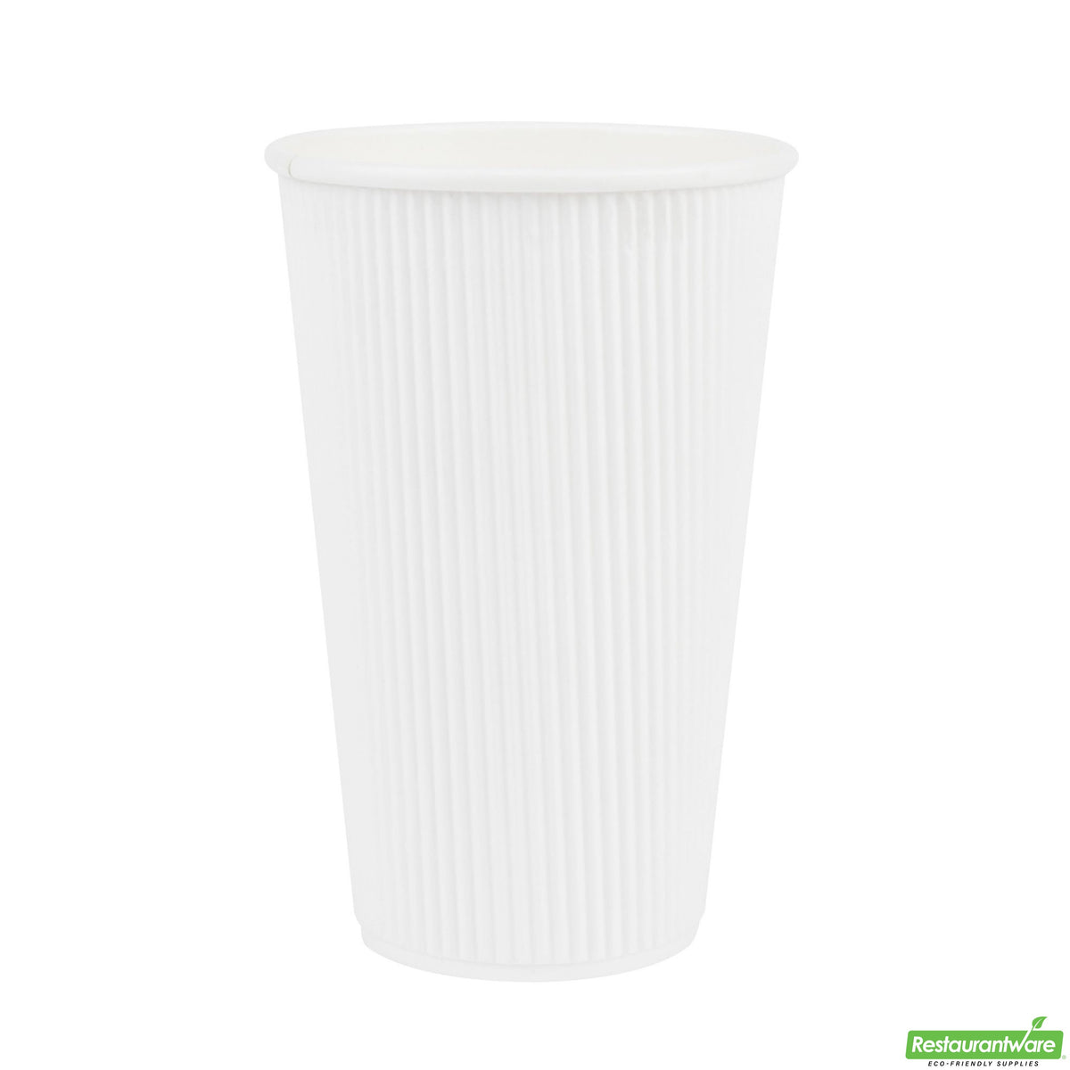 Cups, Hot, 16 Ounce, Paper, White, Ripple Wall, 16 Ounce,1 - 500 COUNT