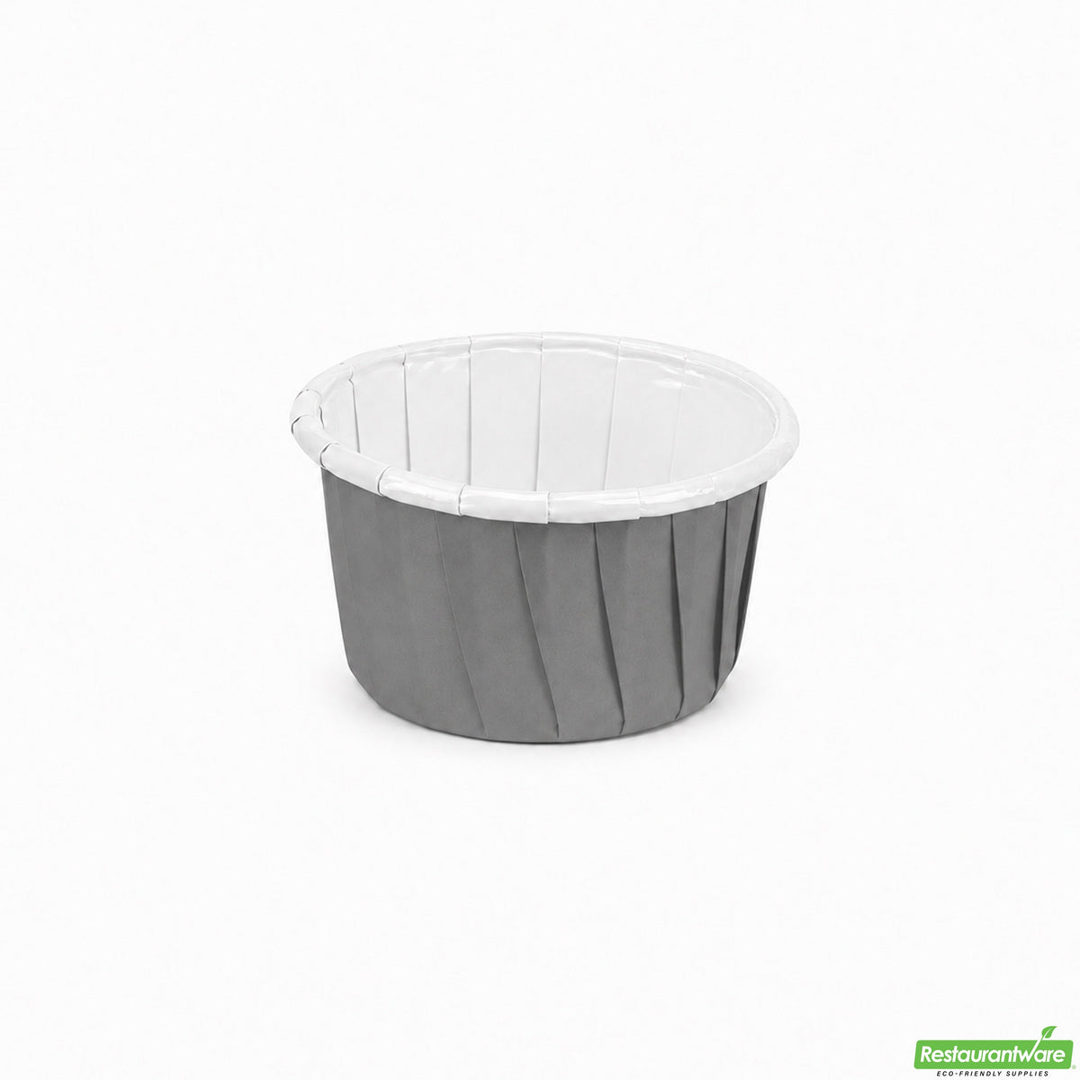 Cups, Baking, 2 Ounce, Paper, Gray, Pleated, Medium 2.25 x 2.25 x 1.50 Inch, Round,200 - 1 COUNT