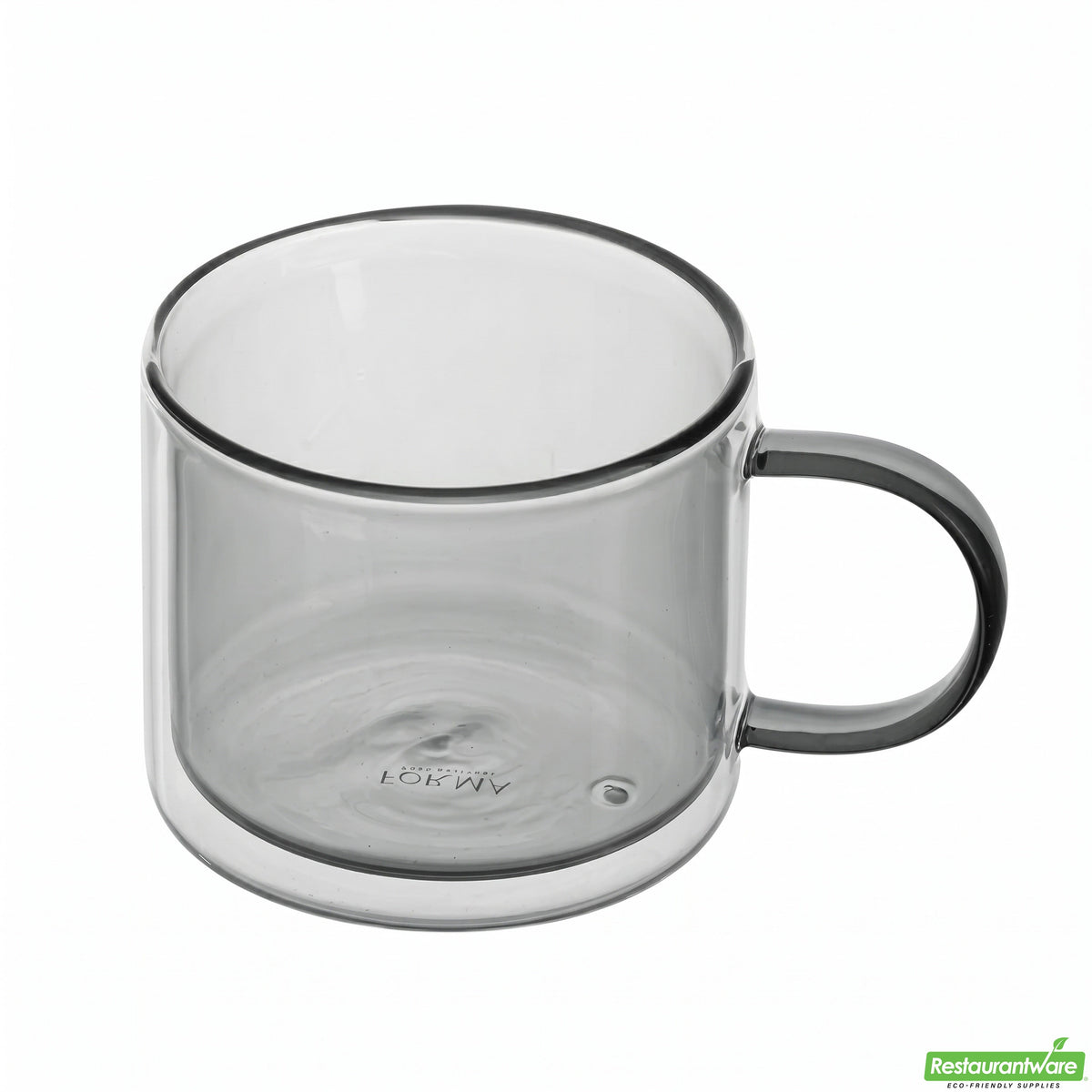 Mugs, Coffee, Forma Professional, 11 Ounce, Gray, Double Wall, Borosilicate, with Handle, 3.50 x 3.50 x 3 Inch,6 - 2 COUNT