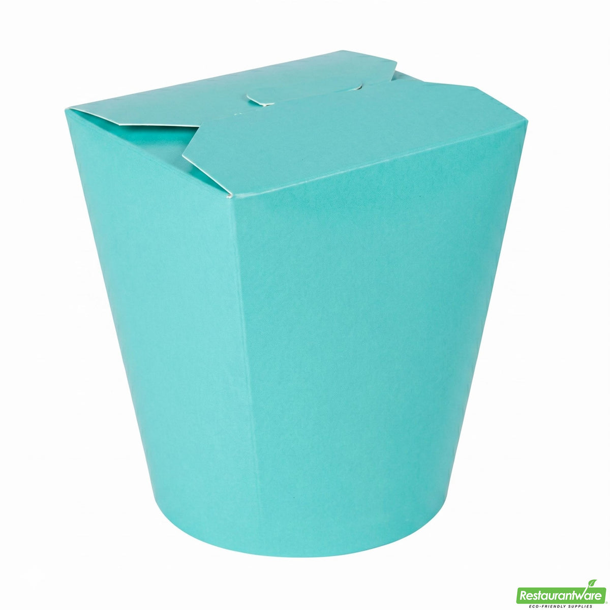 Containers, Noodle Take-Out, Bio Tek 32 Ounce, Paper, Turquoise, Round,4 - 50 COUNT