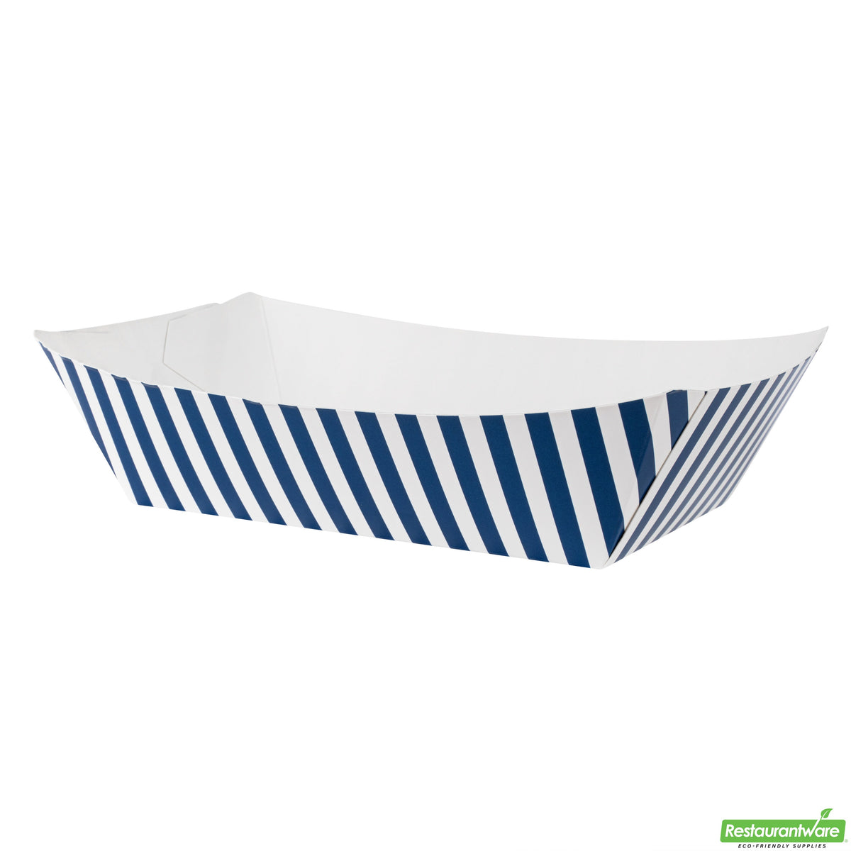 Boats, Bio Tek 6.50 x 3.75 x 2.25 Inch, Paper, Blue & White Stripe, 2 Pound, #200,4 - 50 COUNT