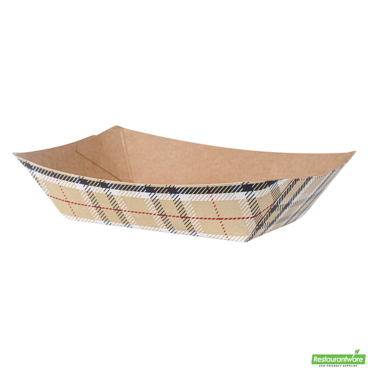 Boats, Bio Tek 4 Ounce, Paper, Plaid, 3 x 2 x 1 Inch, #25,8 - 50 COUNT