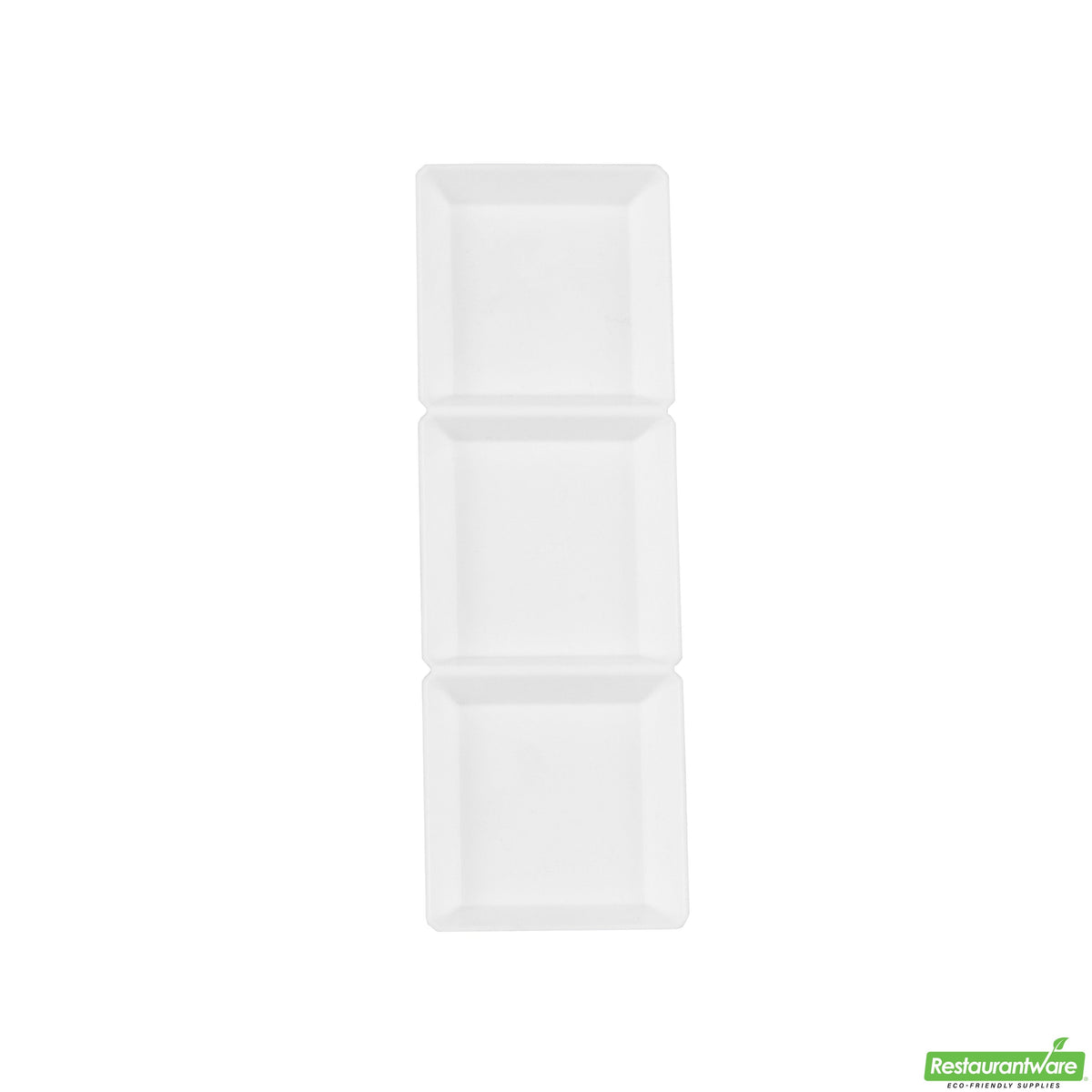 Plates, Appetizer, 7.5 Inch, Plastic, White Terzetto Design, Square, Heavyweight, 7.5 Linear Inch,1 - 100 COUNT