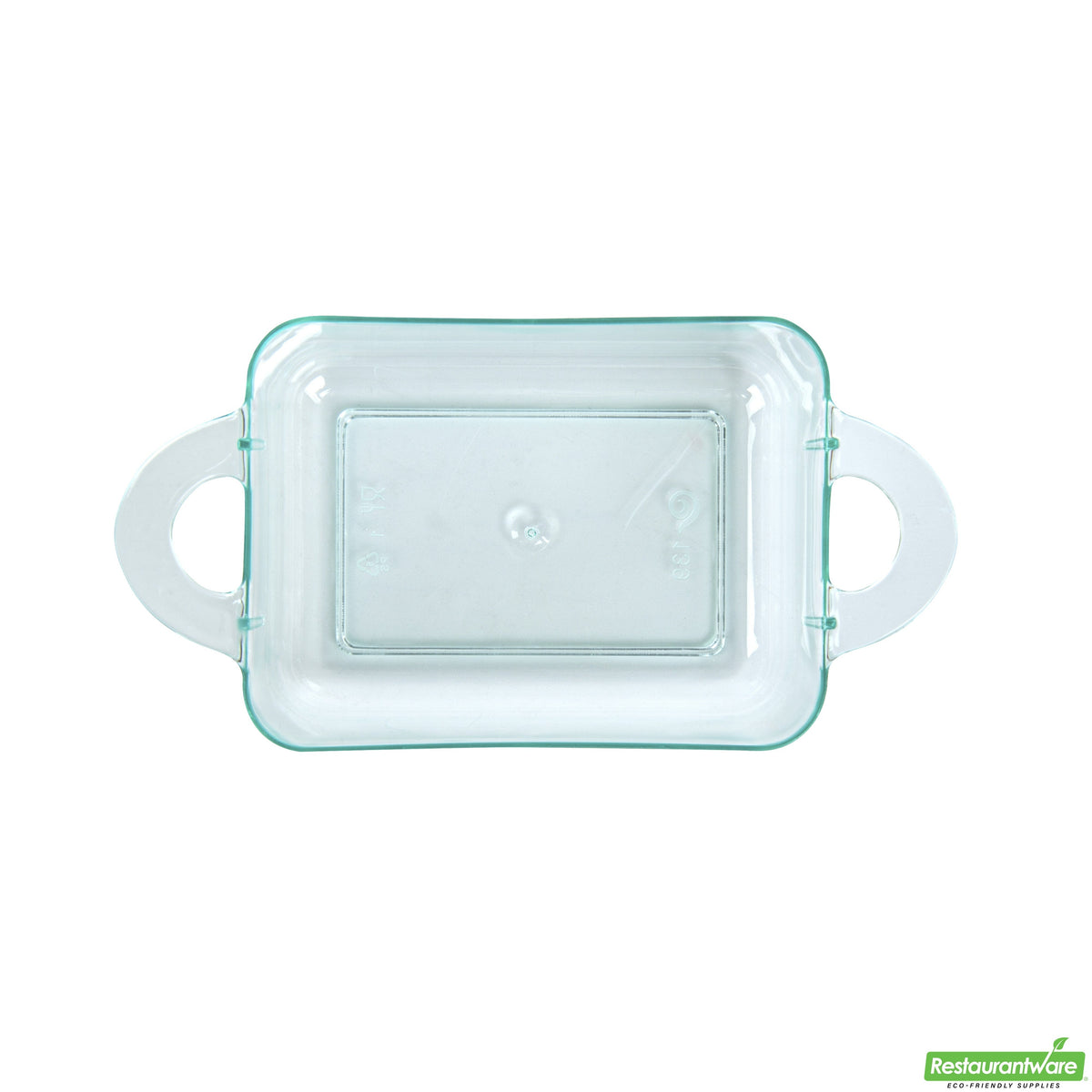 Dishes, 3.75 Inch, Plastic, Sea Green Cocotte Design, Rectangular, Heavyweight, with Loop Handles, 3.75 Linear Inch,1 - 100 COUNT