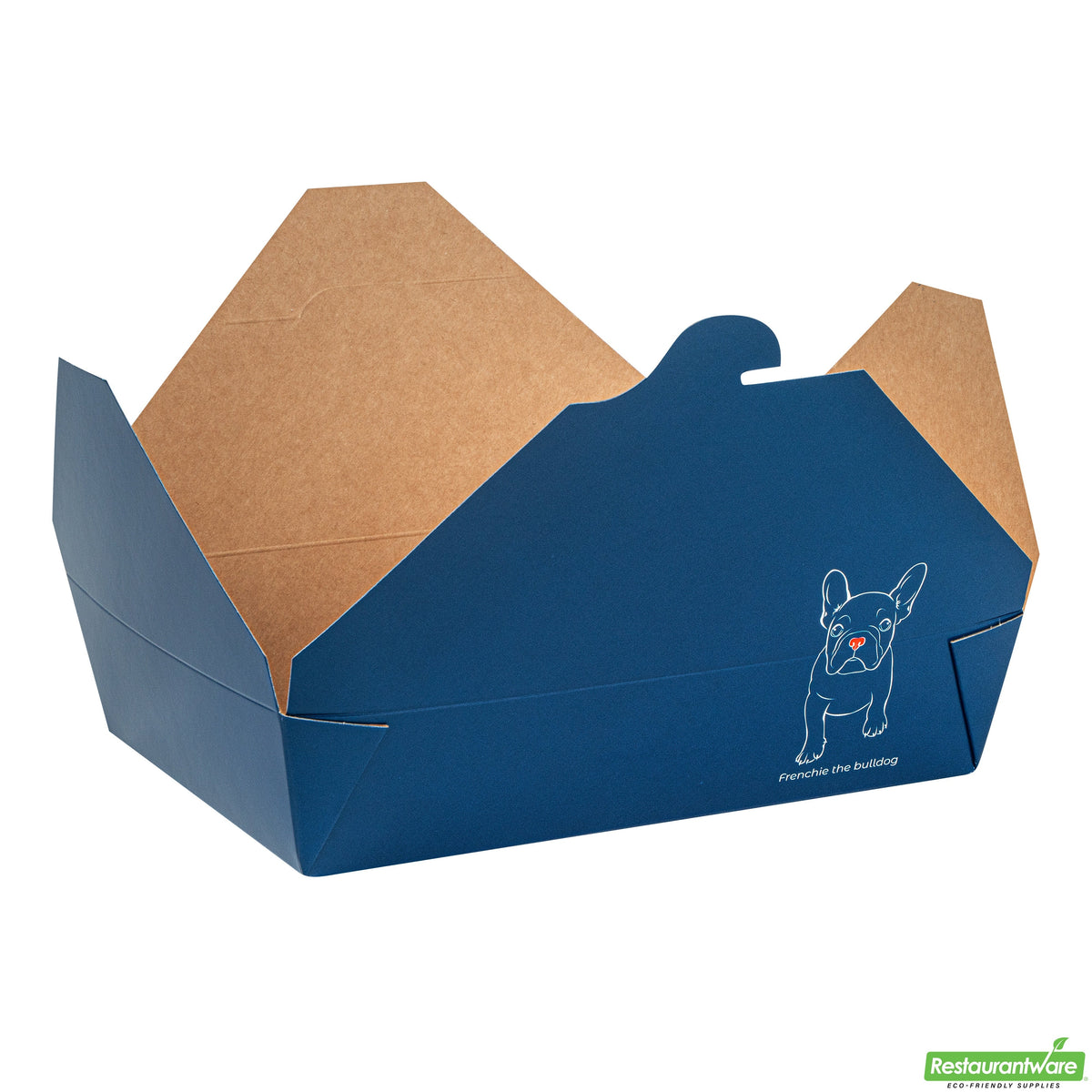 Containers, Take-Out, Bio Tek 49 Ounce, Paper, Frenchie, 8.50 x 6.25 x 2 Inch, Rectangular, #2,4 - 50 COUNT