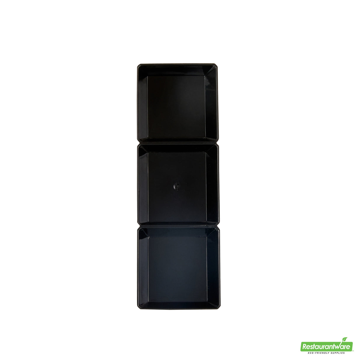 Plates, Appetizer, 7.5 Inch, Plastic, Black Terzetto Design, Square, Heavyweight, 7.5 Linear Inch,1 - 100 COUNT