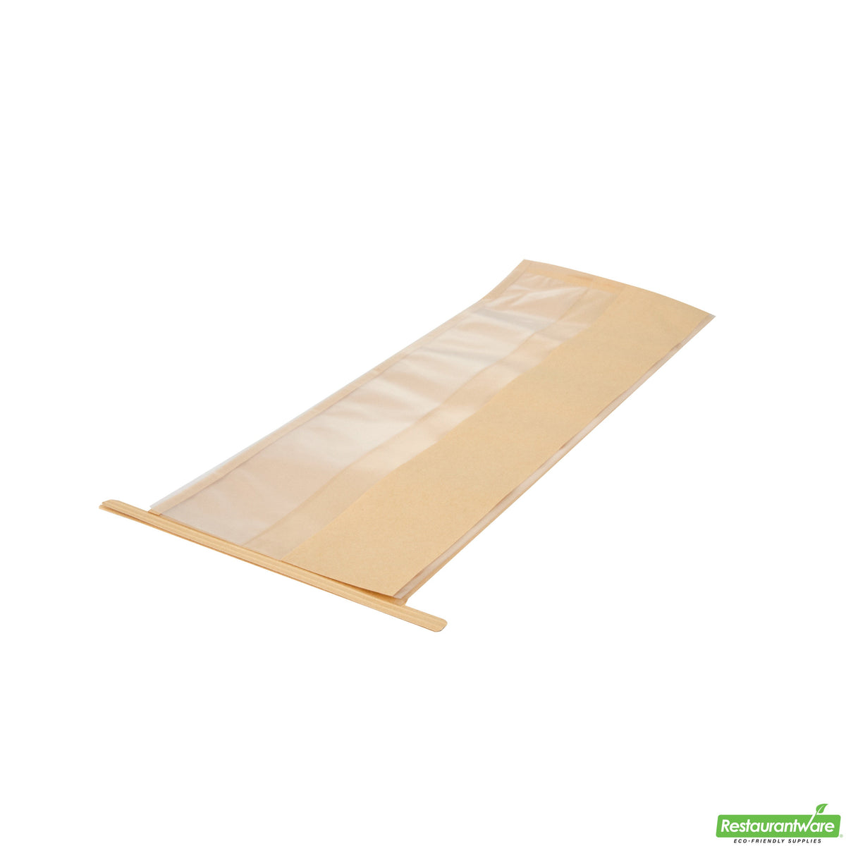 Bags, Tin Tie, 6.25 x 3.5 x 13.25 Inch, Paper, Kraft, with Window,1 - 100 COUNT