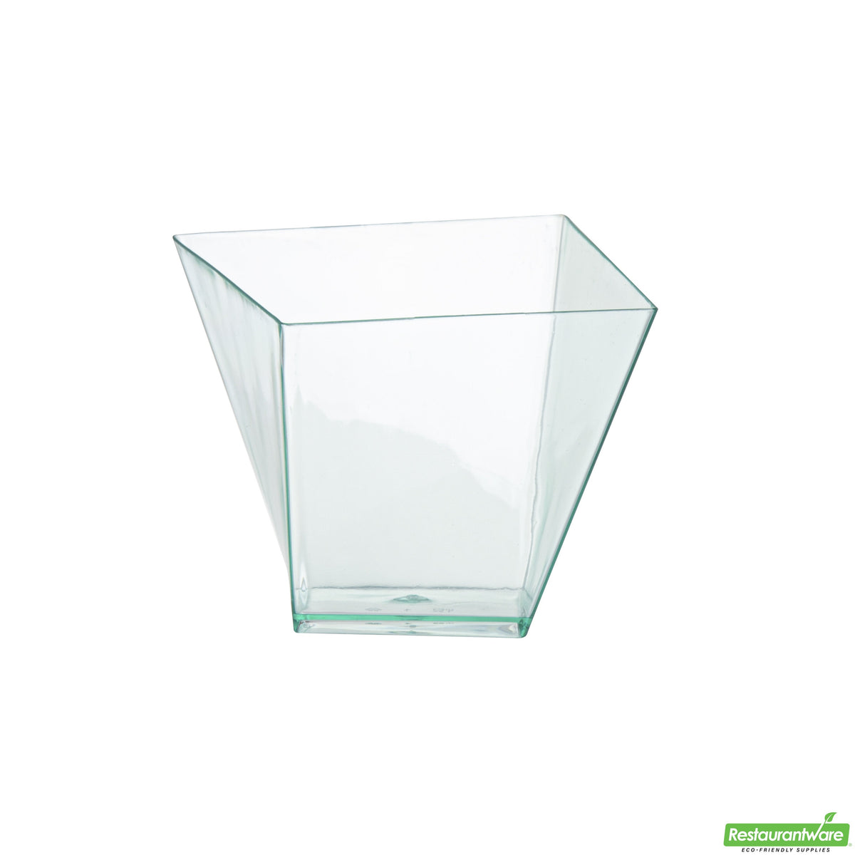 Dishes, Dessert, 5.5 Ounce, Plastic, Sea Green Girata Design, Square, Heavyweight, 5.5 Ounce,1 - 100 COUNT