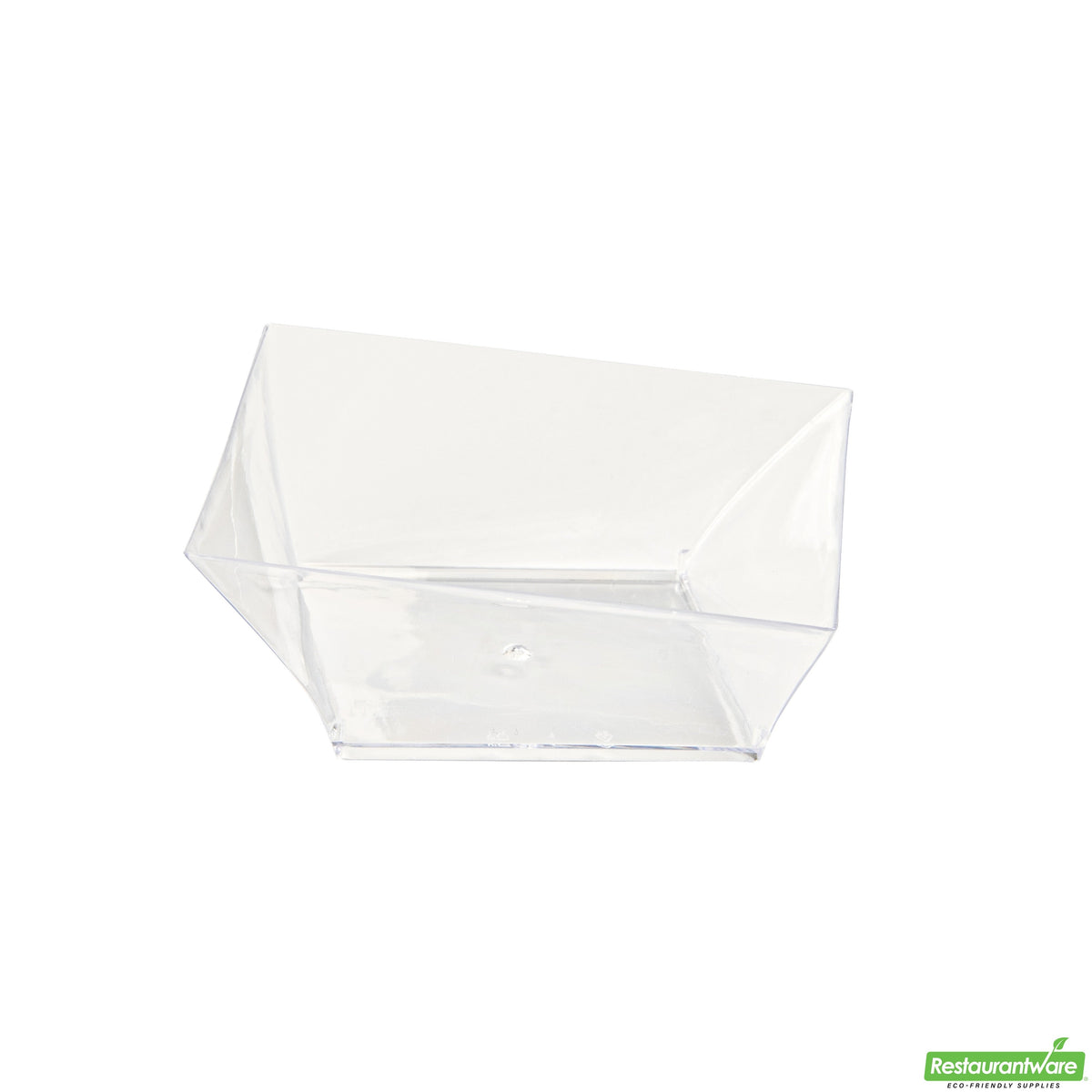 Bowls, 3.9 Inch, Plastic, Clear Girata Design, Twisted Square, Heavyweight, 3.9 Linear Inch,1 - 100 COUNT