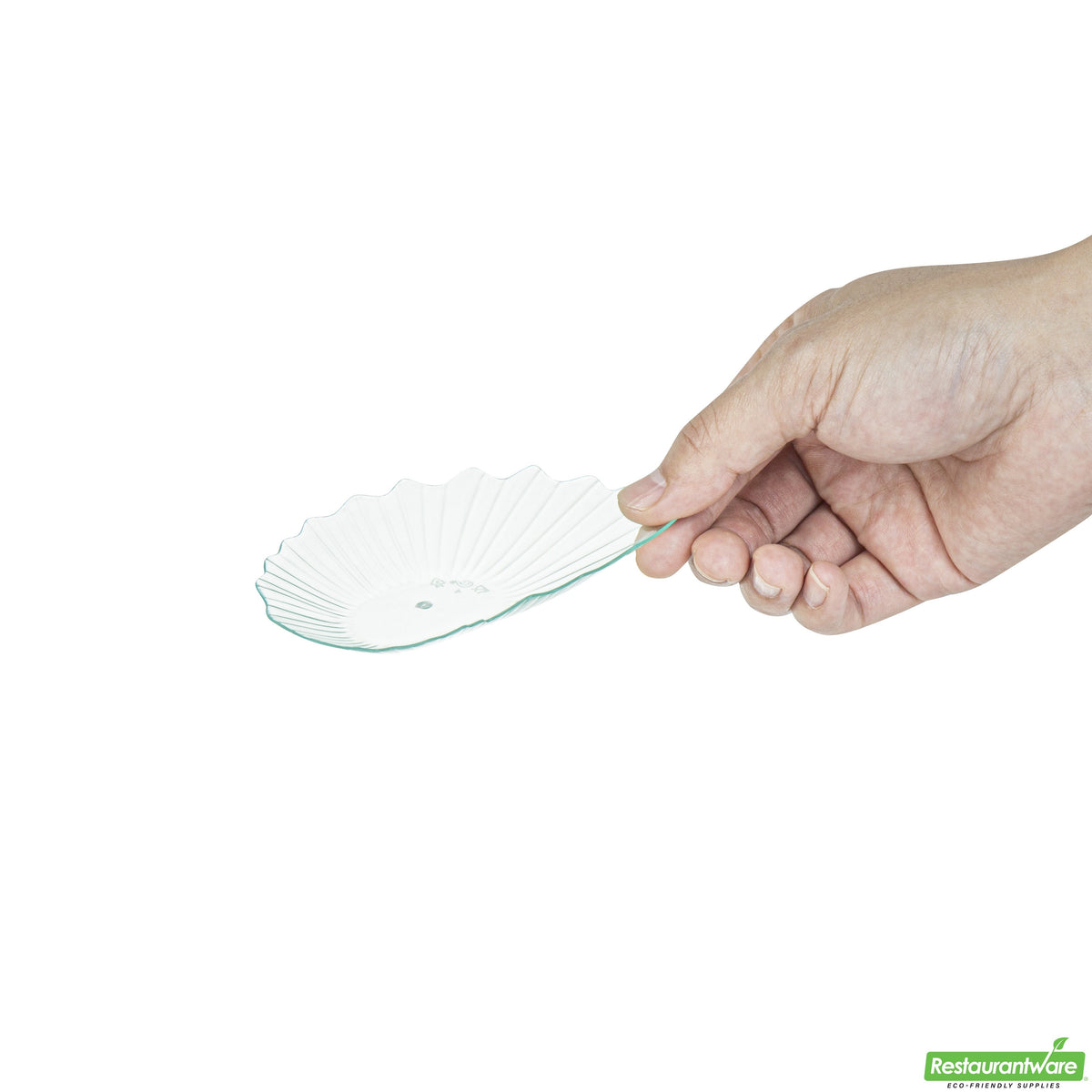 Plates, Coquille Appetizer, 3.25 Inch, Plastic, White, Scalloped-Edge, Heavyweight, 3.25 Linear Inch,1 - 100 COUNT