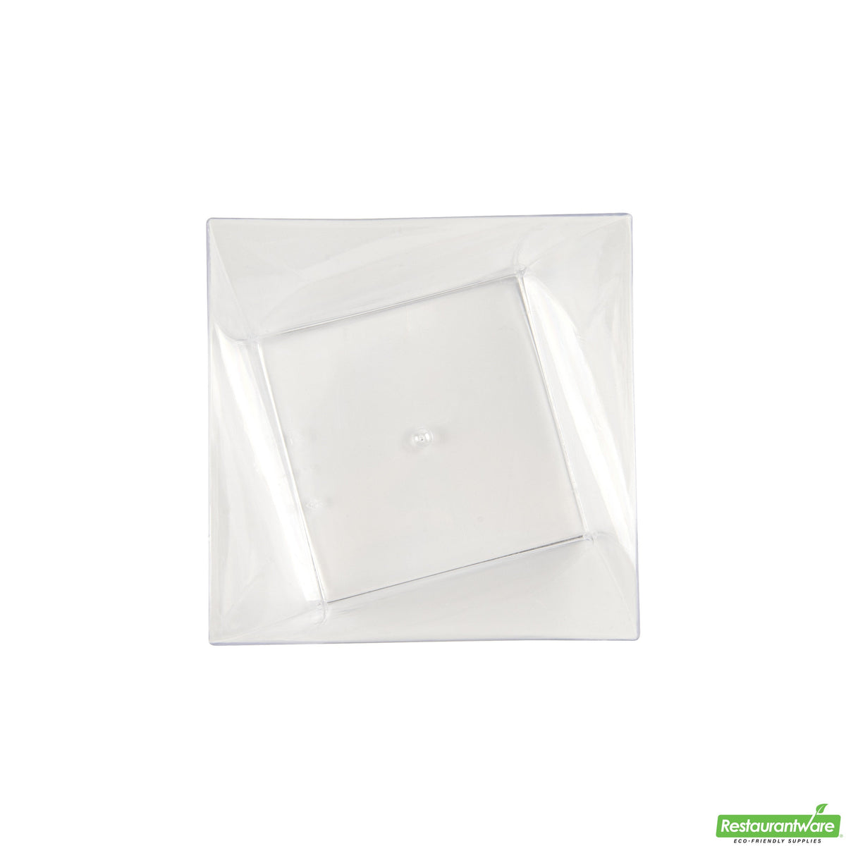 Bowls, 3.9 Inch, Plastic, Clear Girata Design, Twisted Square, Heavyweight, 3.9 Linear Inch,1 - 100 COUNT