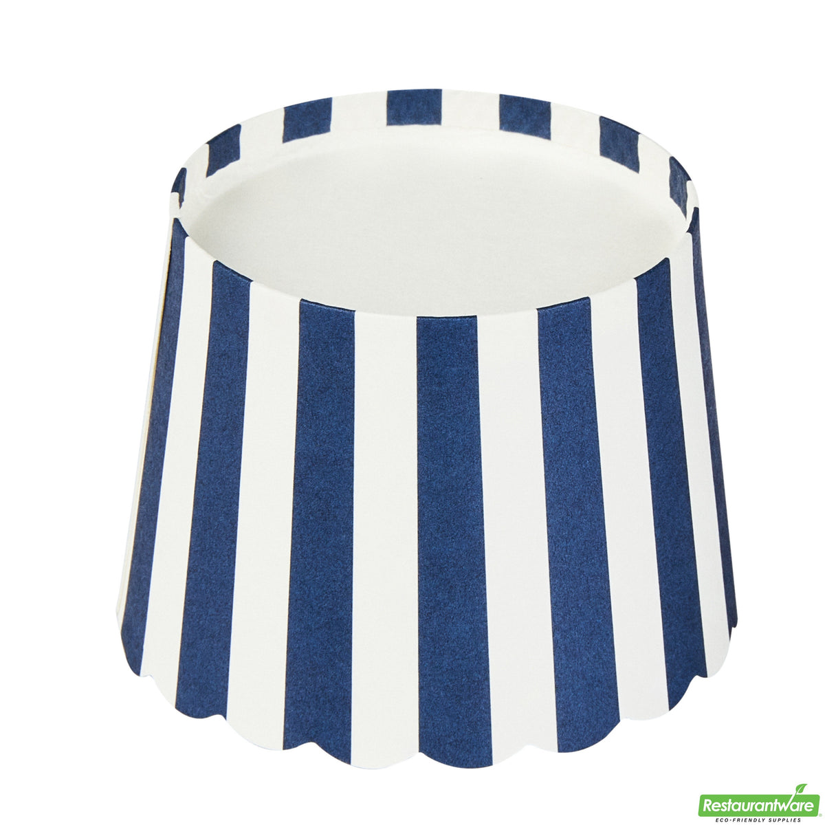 Cups, Baking, 3 Ounce, Paper, Blue Stripe, Scallop, Mini 2.50 x 2.50 x 1.75 Inch, Round,200 - 1 COUNT