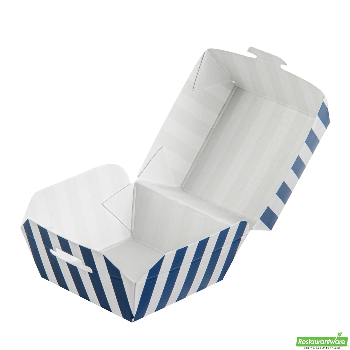 Boxes, Slider, 2.50 x 2.50 x 2 Inch, Paper, Blue & White Stripe,100 - 1 COUNT