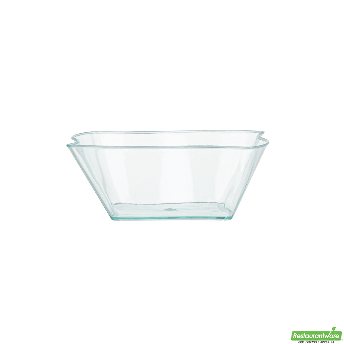 Bowls, 6 Ounce, Plastic, Sea Green Aqua Design, Square Wave-Edge, Heavyweight, 6 Ounce,1 - 100 COUNT