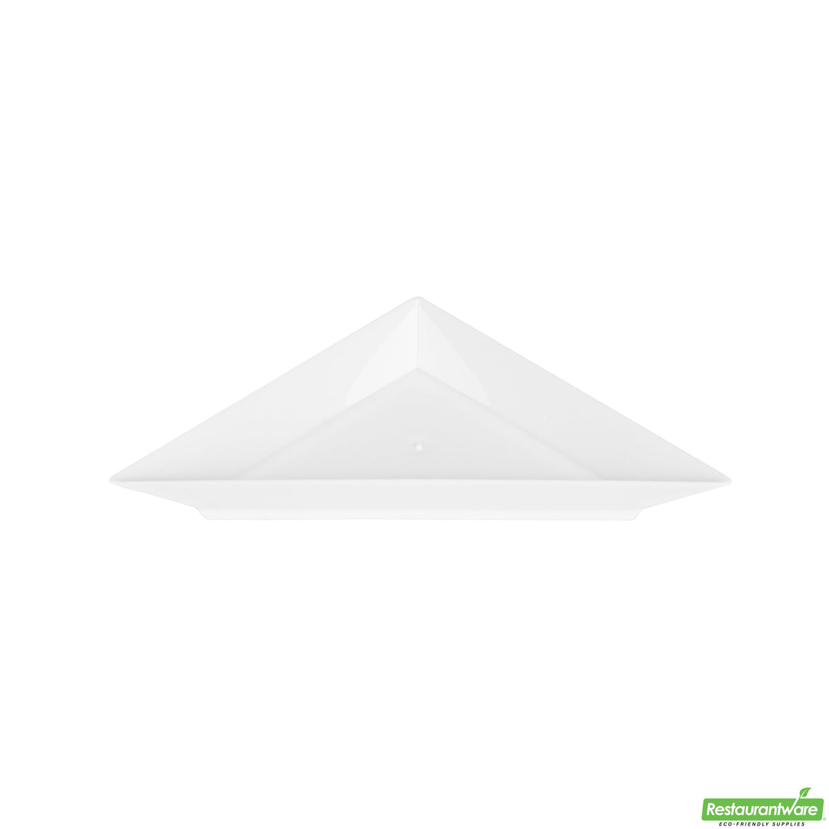 Plates, Triangolo Appetizer, 4 Inch, Plastic, White, Soft Triangle, Heavyweight, 4 Linear Inch,1 - 100 COUNT