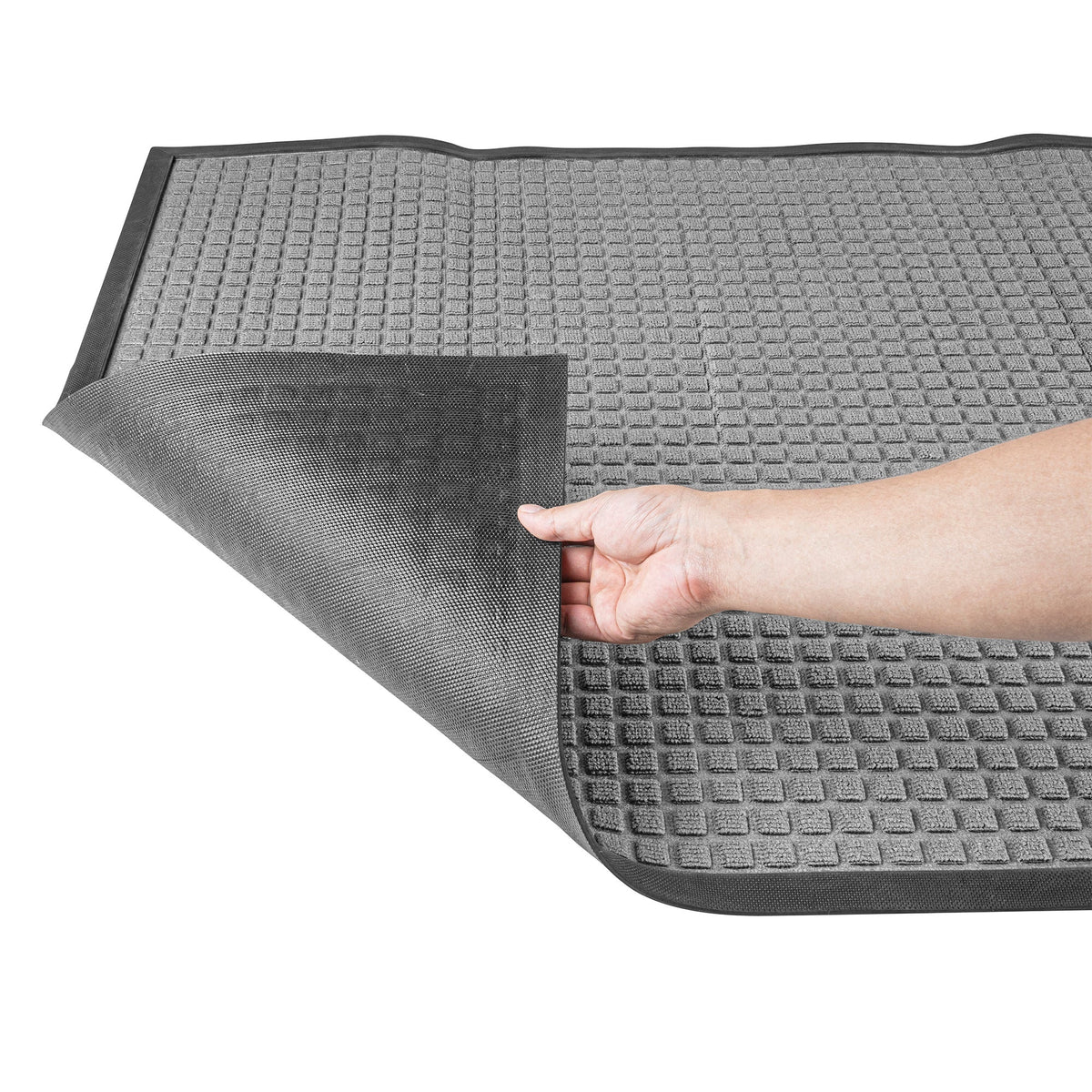 Floor Mat, Carpet, Comfy Feet, Heavy Duty, Gray, 60 x 36 Inch, Waffle, Polypropylene,1 - 1 EACH
