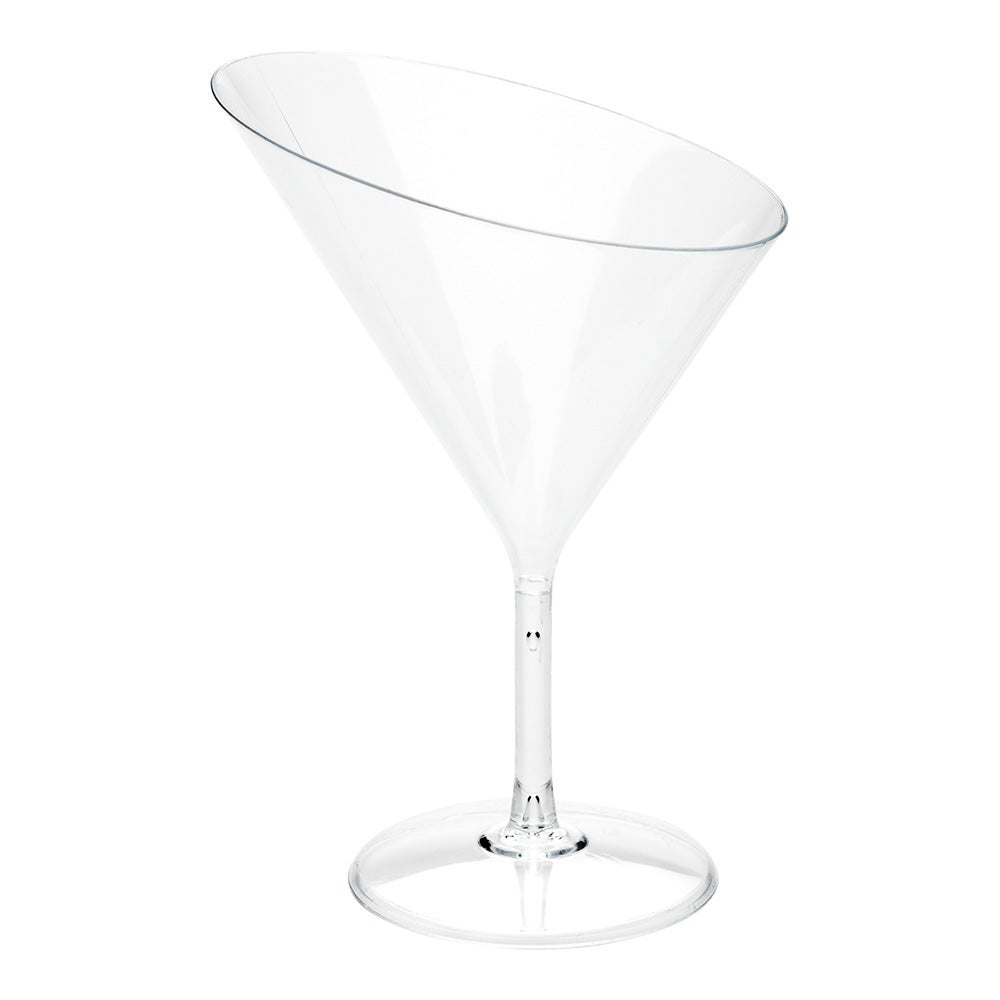 Glasses, Angolare Martini, 2 Ounce, Plastic, Clear, 3.5 x 2.75 x 4.5 Inch,1 - 20 COUNT