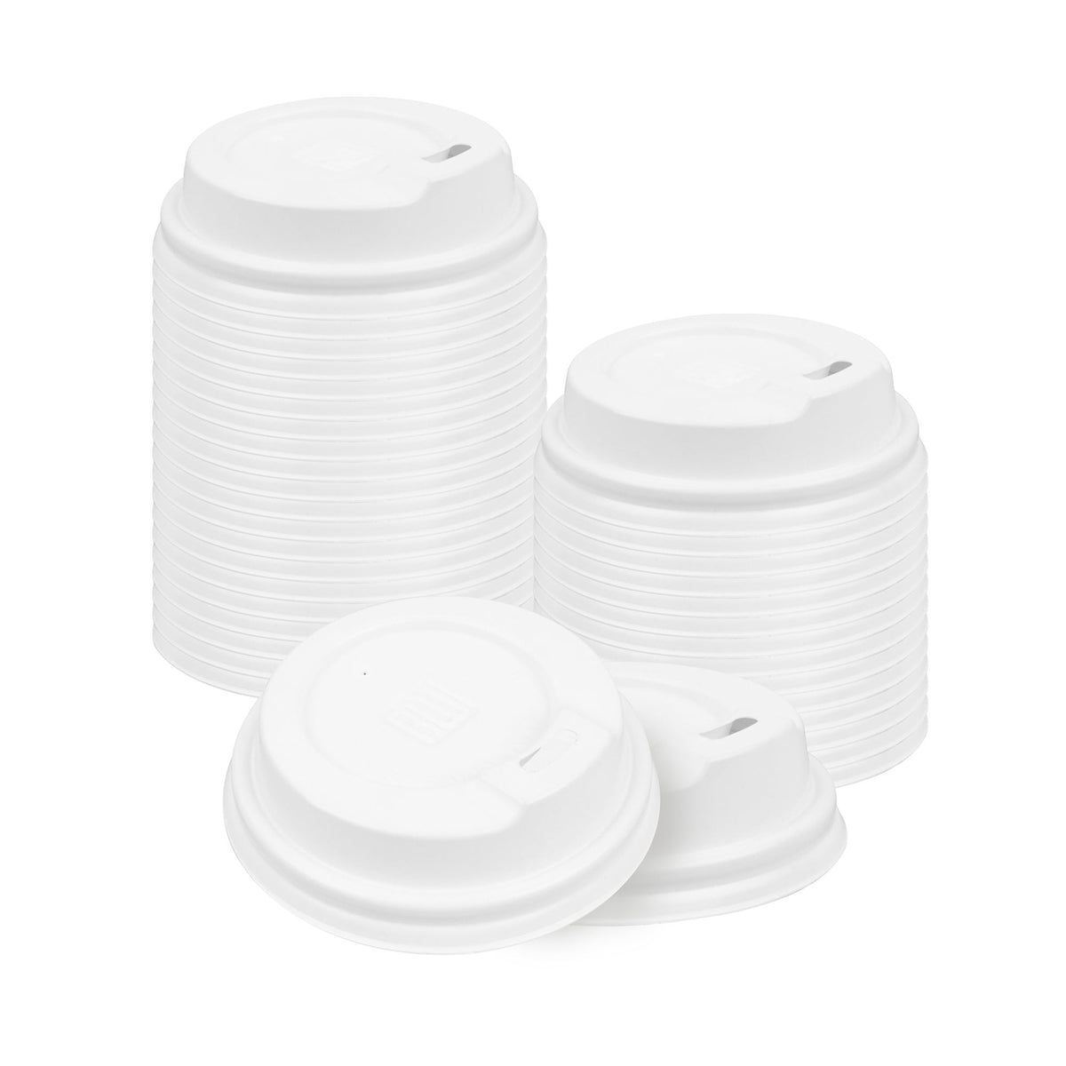 Lids, Coffee Cup, 2.5 x 2.5 x 0.5 Inch, Plastic, White, for 4 Ounce Cups,1 - 25 COUNT