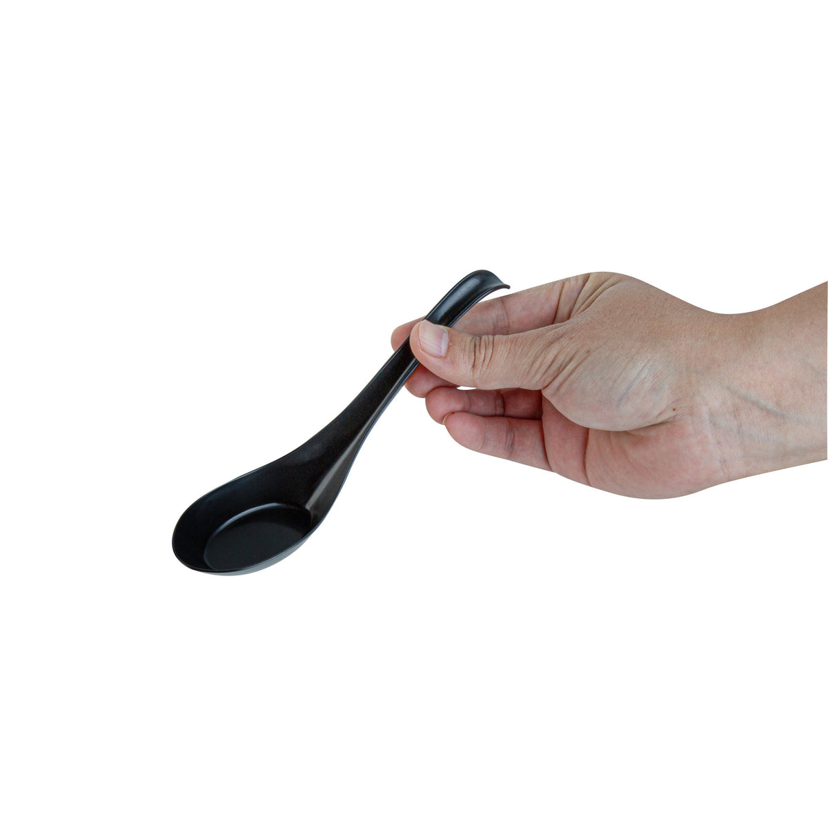 Spoons, Asian Soup, RW Base, Plastic, Black, 6.50 x 1.75 x 3.25 Inch,100 - 1 COUNT