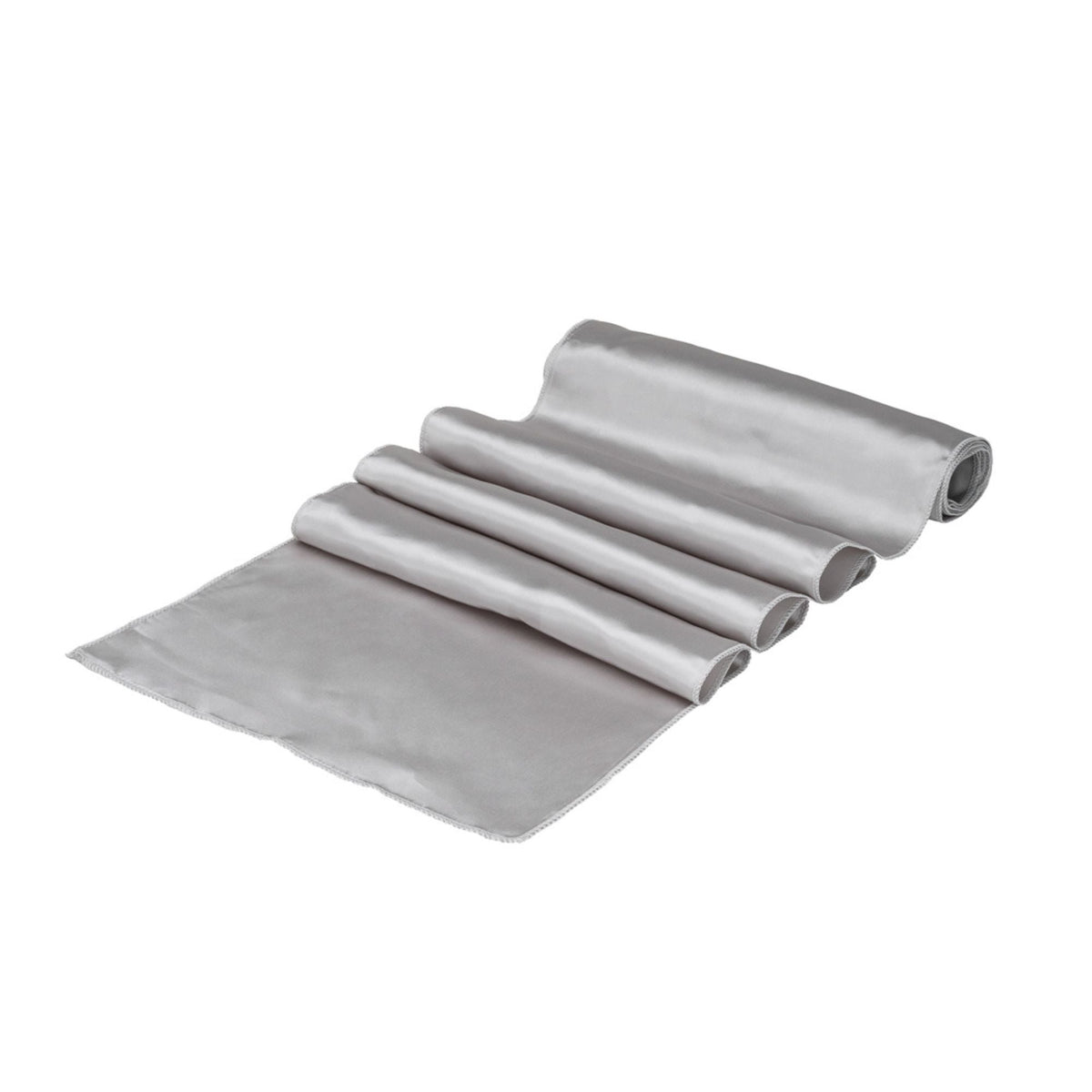 Table Runners, 12 x 108 Inch, Satin, Silver,1 - 1 EACH