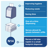 Dispenser, Tabletop Napkin, Xpressnap, Black,4 - 1 EACH