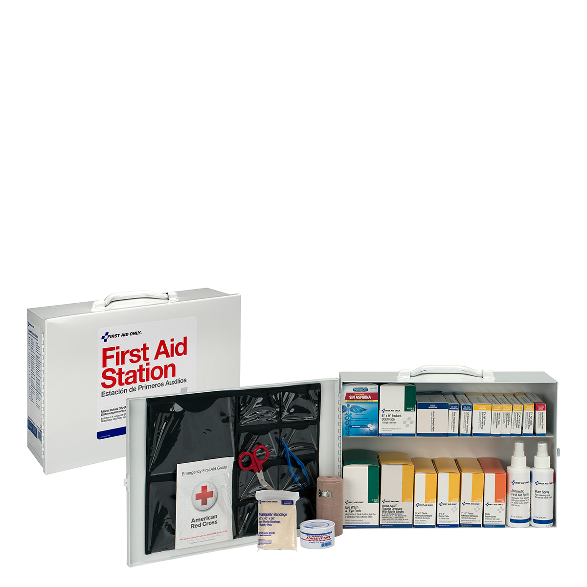 Cabinet, First Aid, Metal, 2-Shelf,1 - 1 EACH