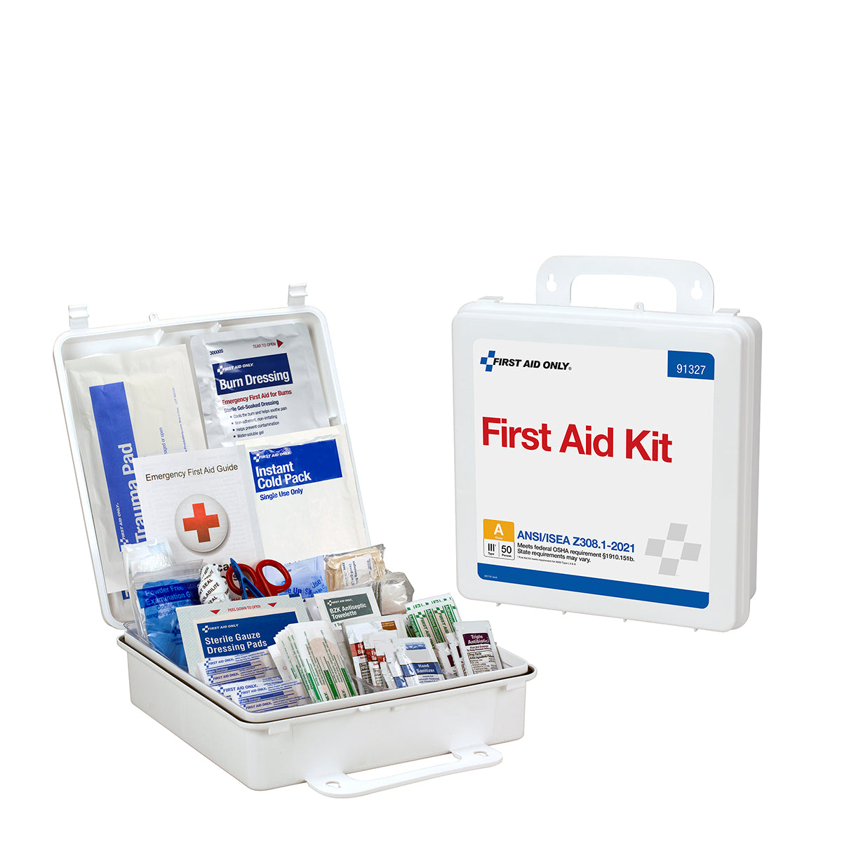 Kit, First Aid, 50 Person, Plastic,1 - 184 PIECE